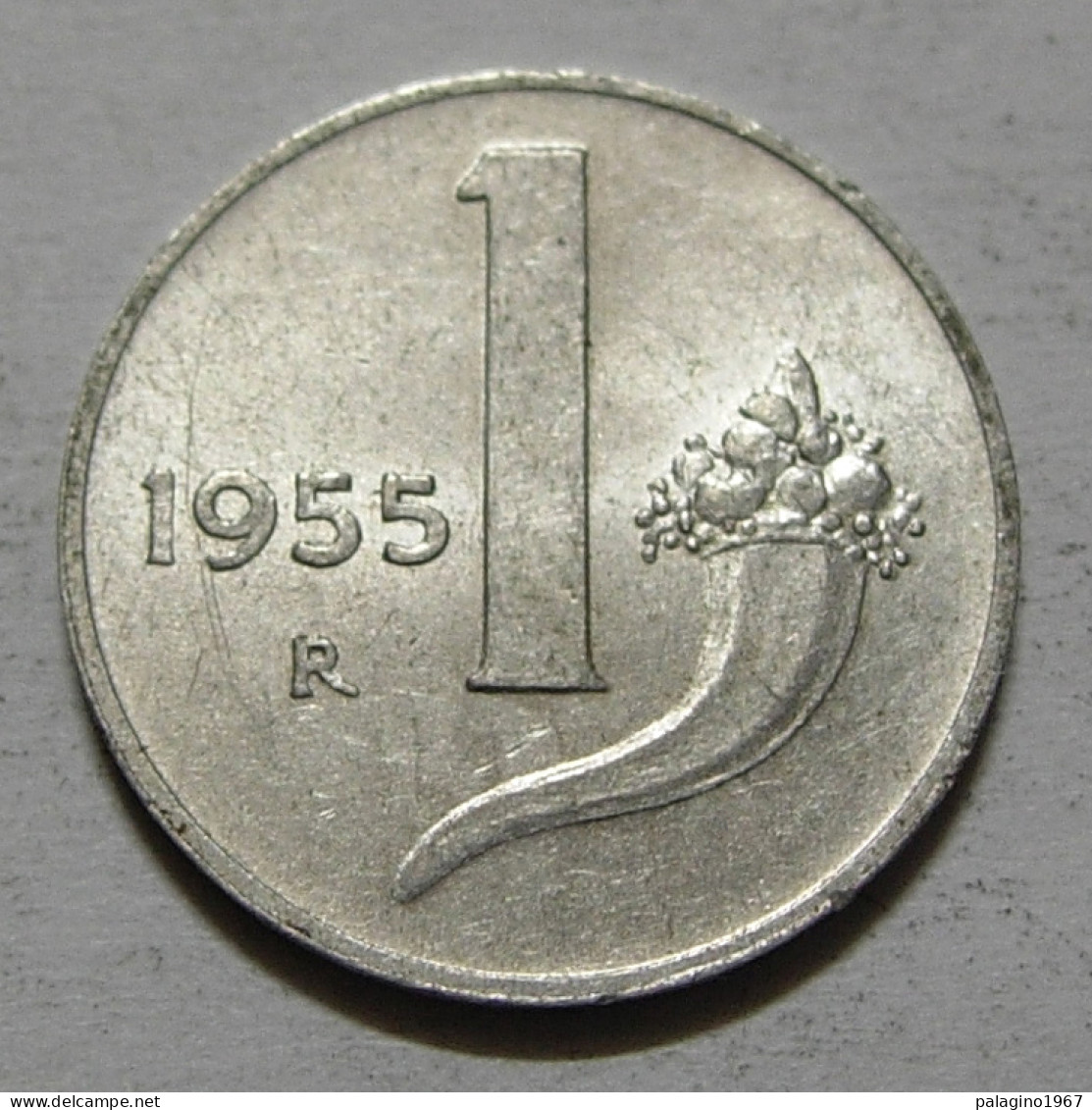 REPUBBLICA ITALIANA 1 Lira Cornucopia 1955 QBB  - 1 Lira