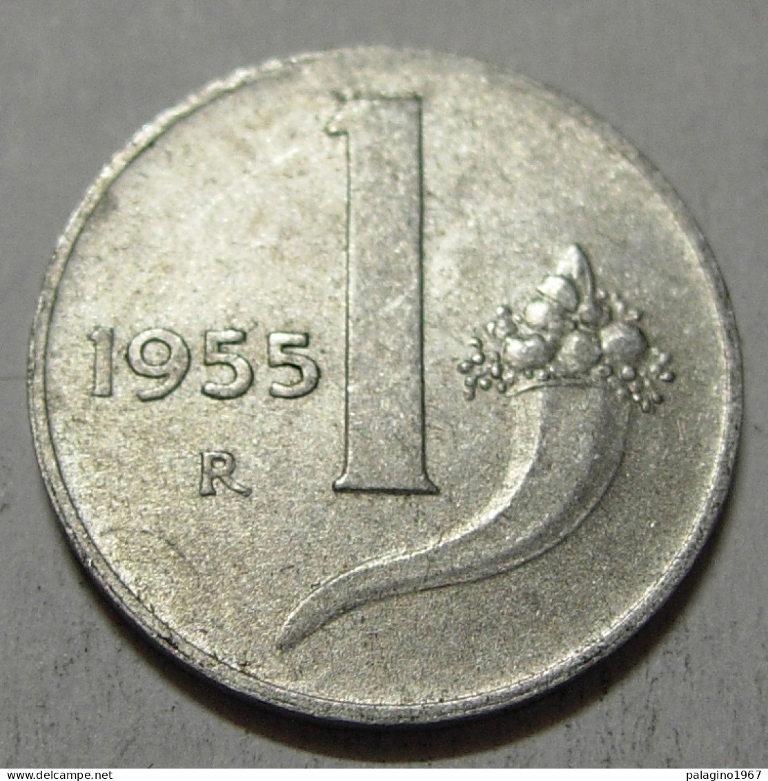 REPUBBLICA ITALIANA 1 Lira Cornucopia 1955 QBB  - 1 Lira