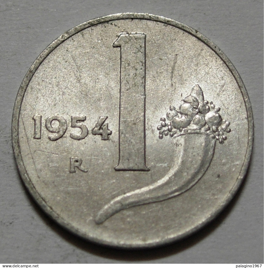 REPUBBLICA ITALIANA 1 Lira Cornucopia 1954 QBB  - 1 Lire