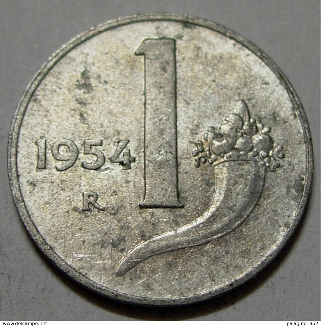 REPUBBLICA ITALIANA 1 Lira Cornucopia 1954 QBB  - 1 Lire