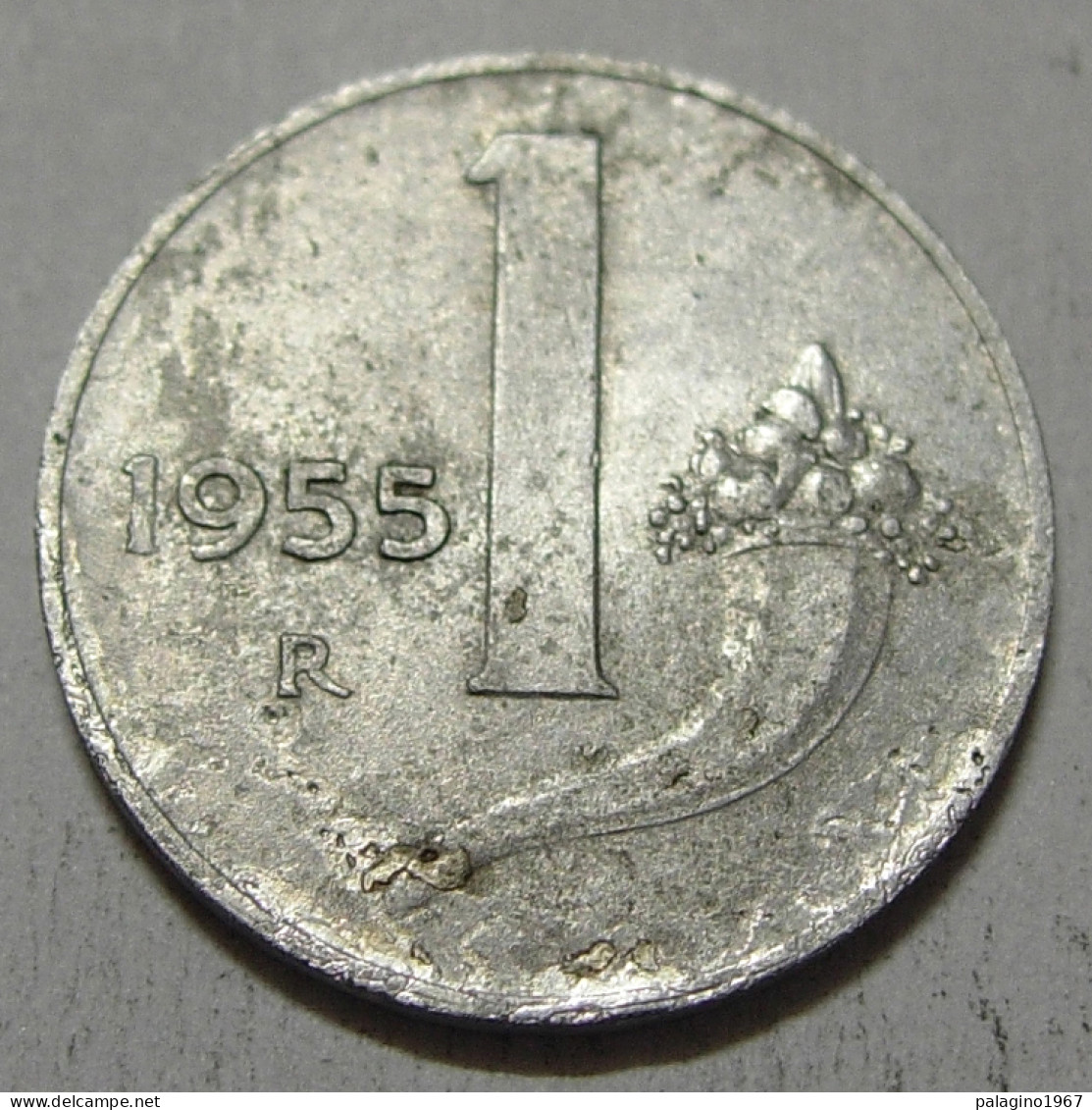 REPUBBLICA ITALIANA 1 Lira Cornucopia 1955 MB QBB  - 1 Lire