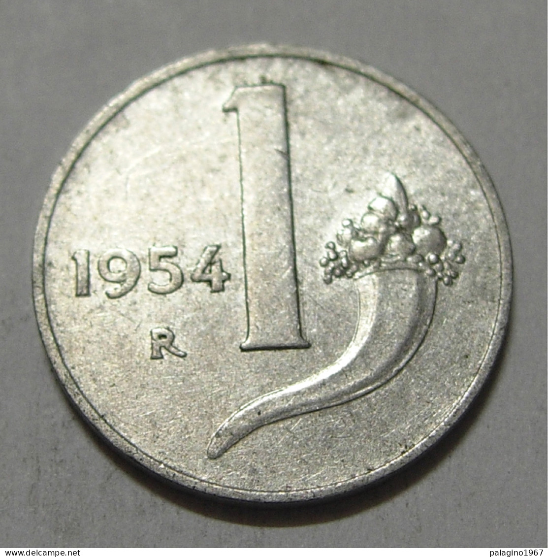 REPUBBLICA ITALIANA 1 Lira Cornucopia 1954 QBB  - 1 Lira