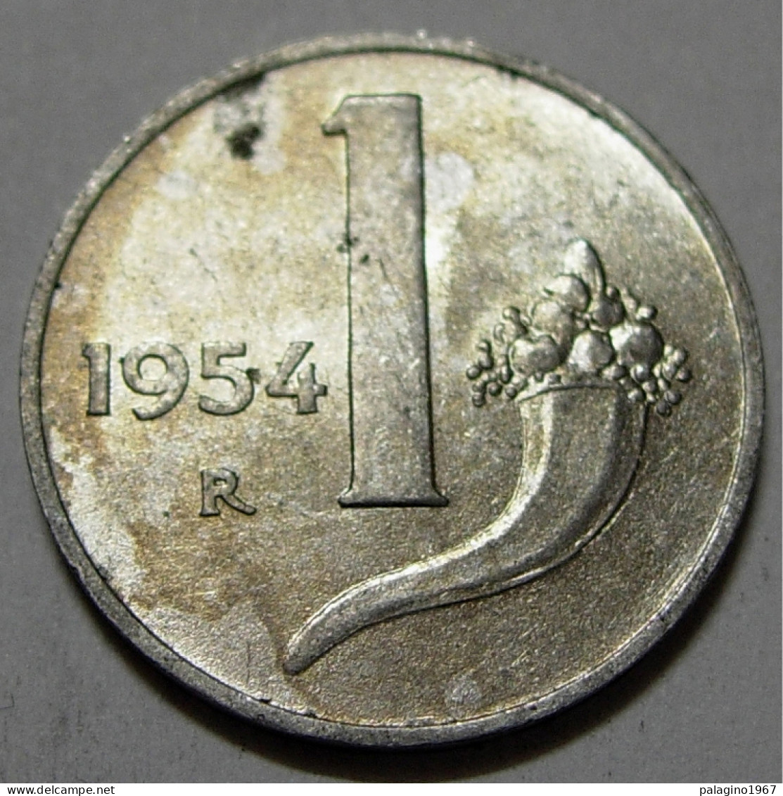 REPUBBLICA ITALIANA 1 Lira Cornucopia 1954 QBB  - 1 Lire