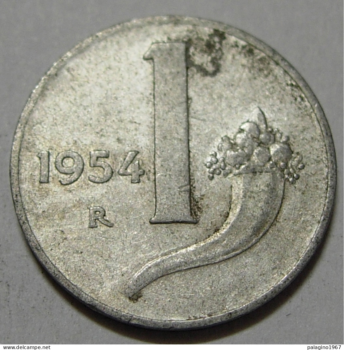 REPUBBLICA ITALIANA 1 Lira Cornucopia 1954 QBB  - 1 Lira