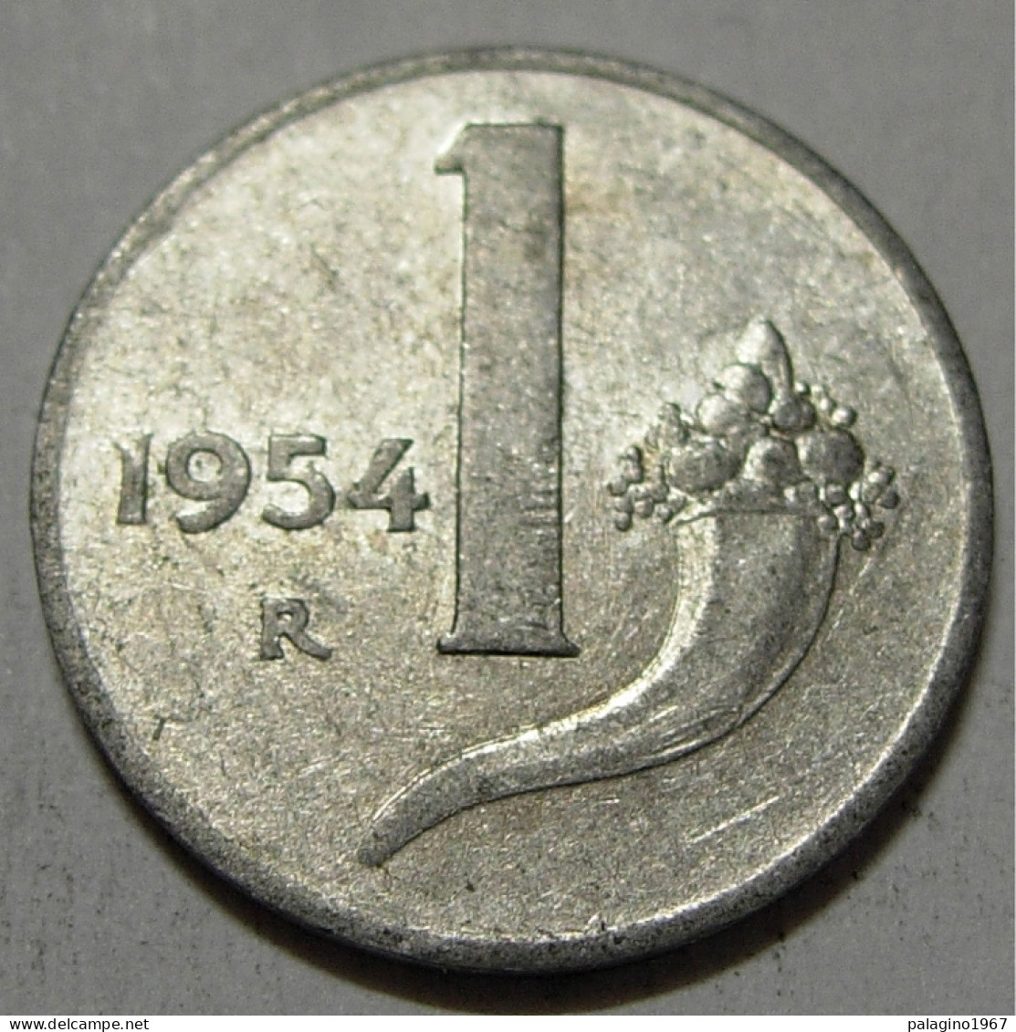 REPUBBLICA ITALIANA 1 Lira Cornucopia 1954 QBB  - 1 Lira