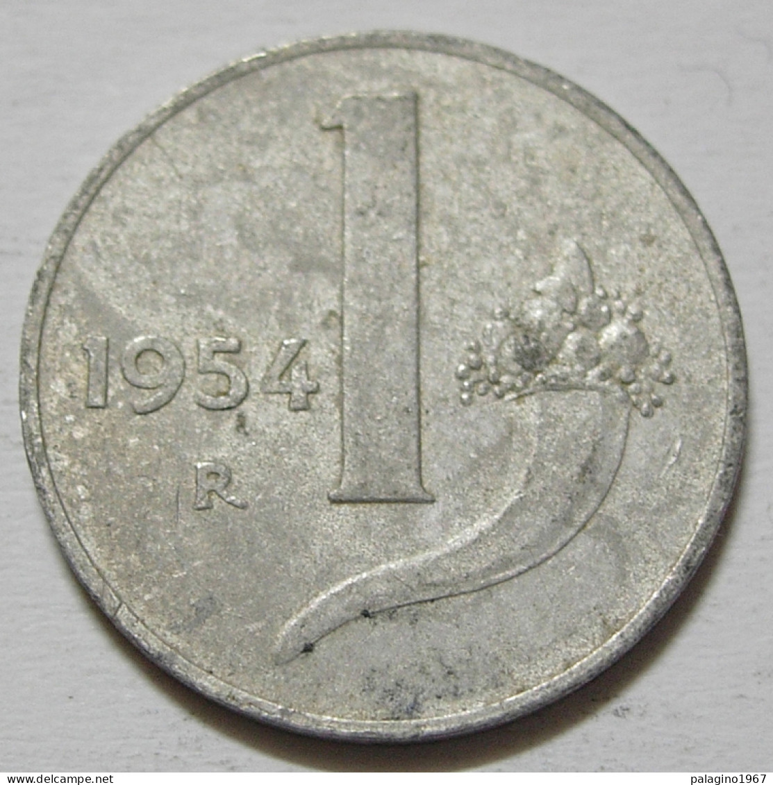 REPUBBLICA ITALIANA 1 Lira Cornucopia 1954 MB QBB  - 1 Lire