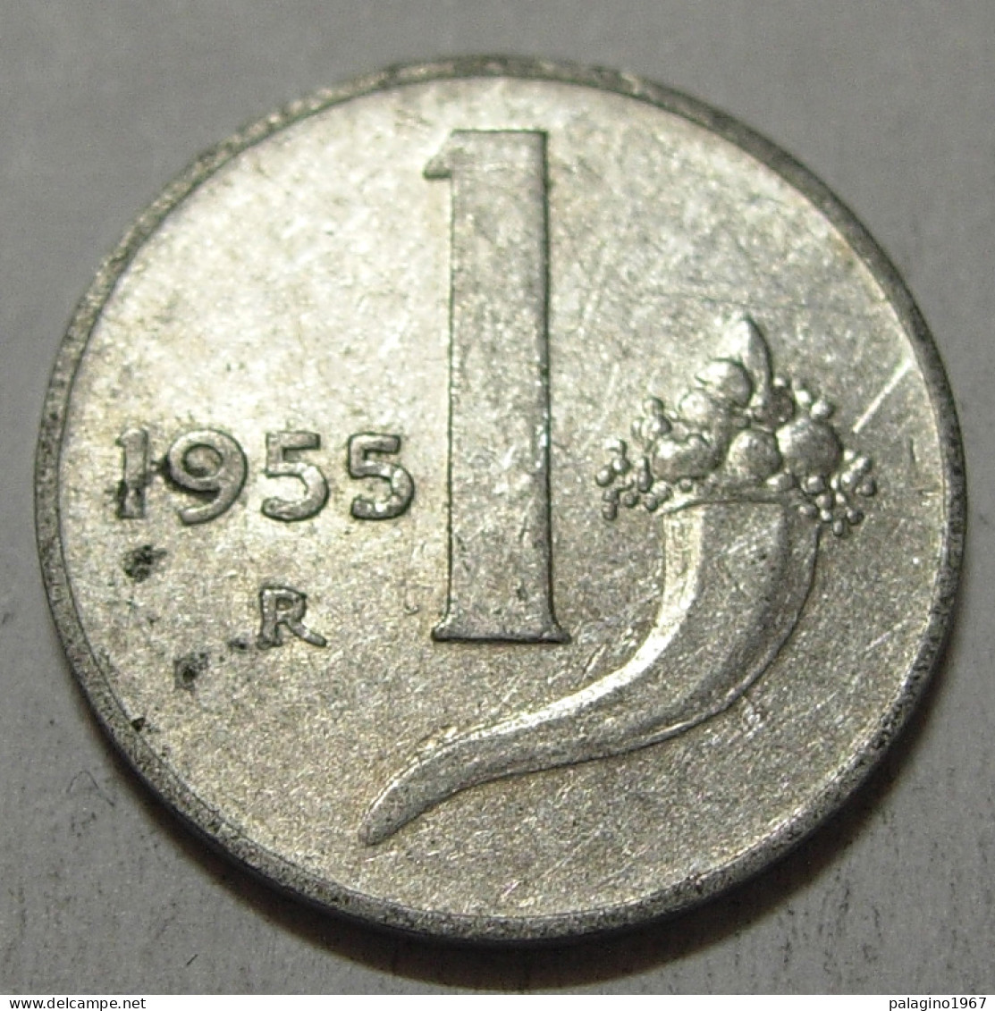 REPUBBLICA ITALIANA 1 Lira Cornucopia 1955 MB QBB  - 1 Lira