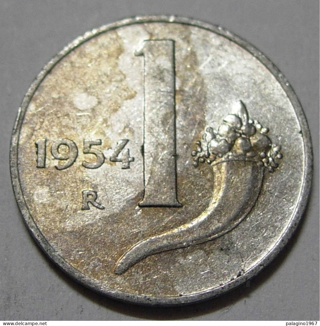 REPUBBLICA ITALIANA 1 Lira Cornucopia 1954 MB QBB  - 1 Lira