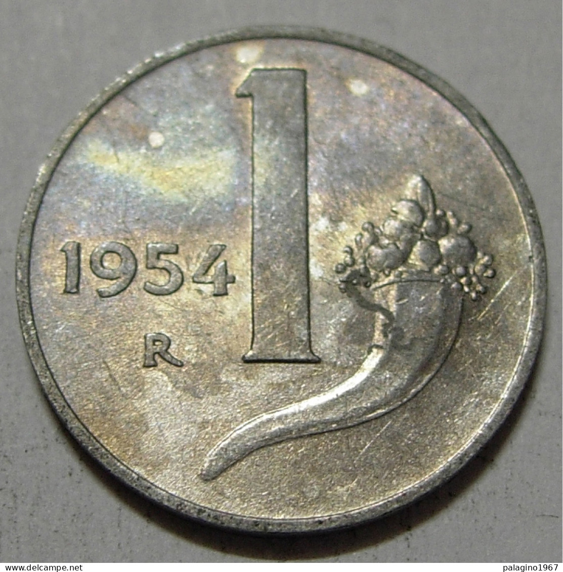 REPUBBLICA ITALIANA 1 Lira Cornucopia 1954 MB QBB  - 1 Lire