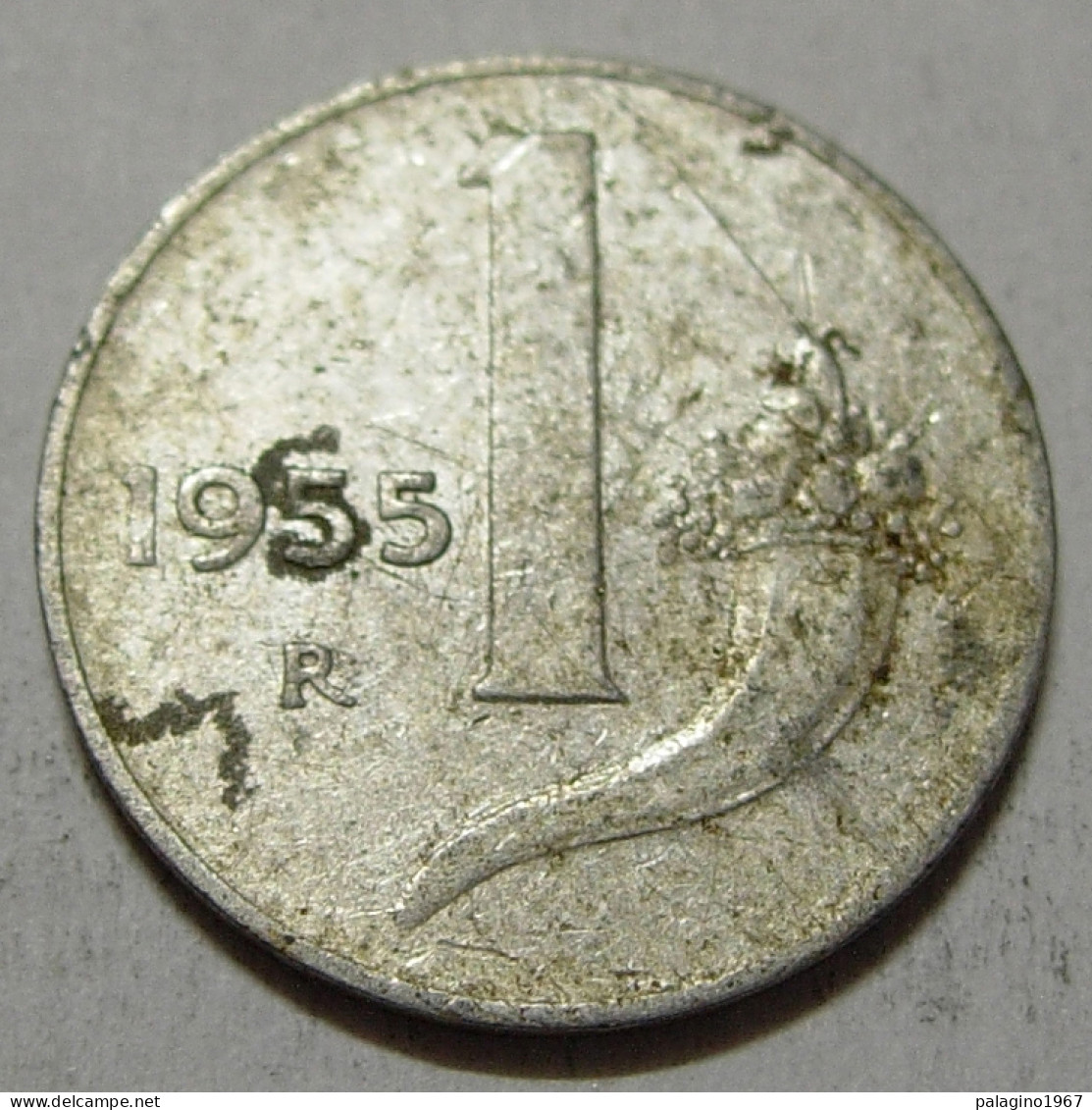 REPUBBLICA ITALIANA 1 Lira Cornucopia 1955 MB - 1 Lira