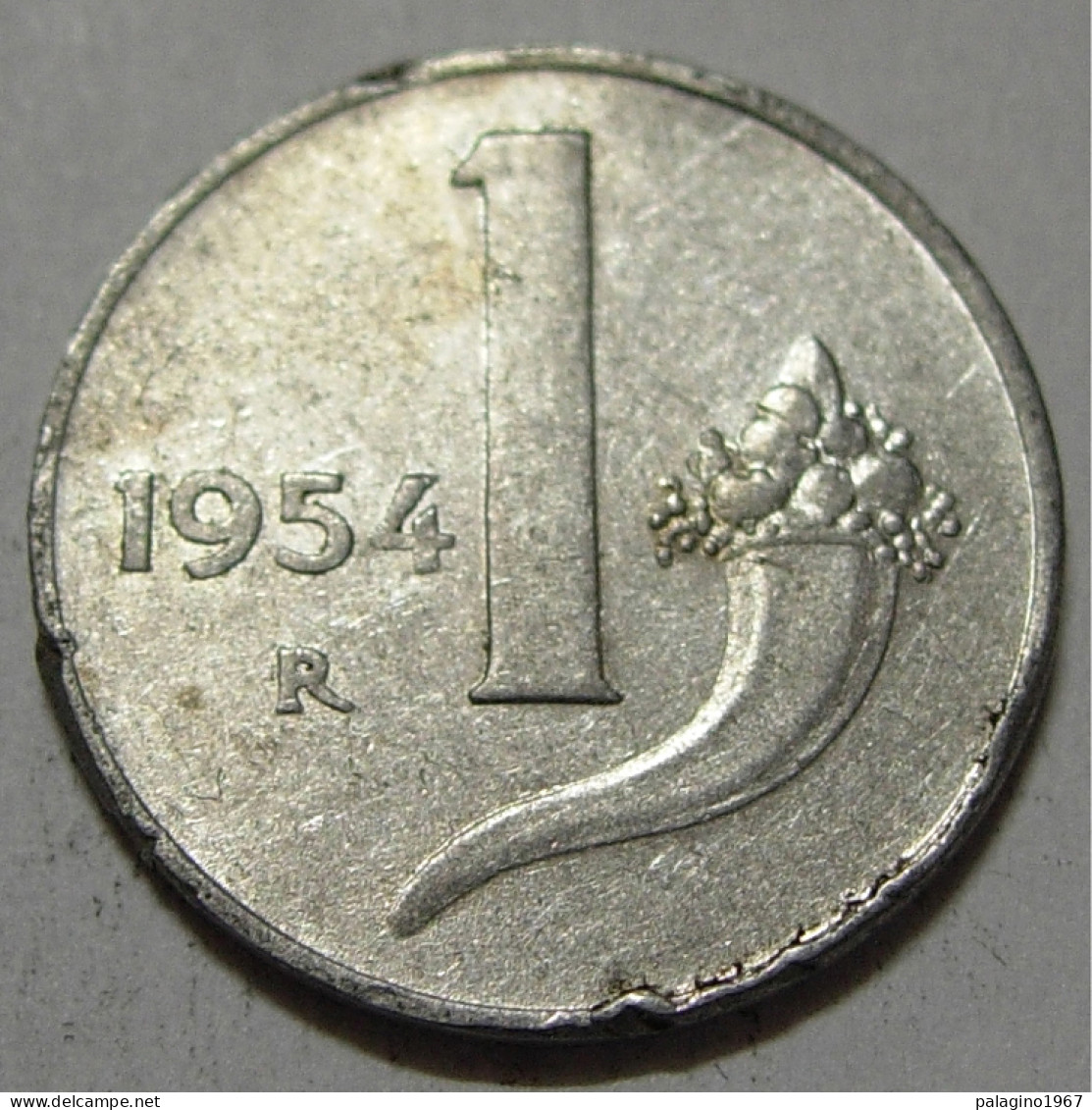 REPUBBLICA ITALIANA 1 Lira Cornucopia 1954 MB QBB  - 1 Lire