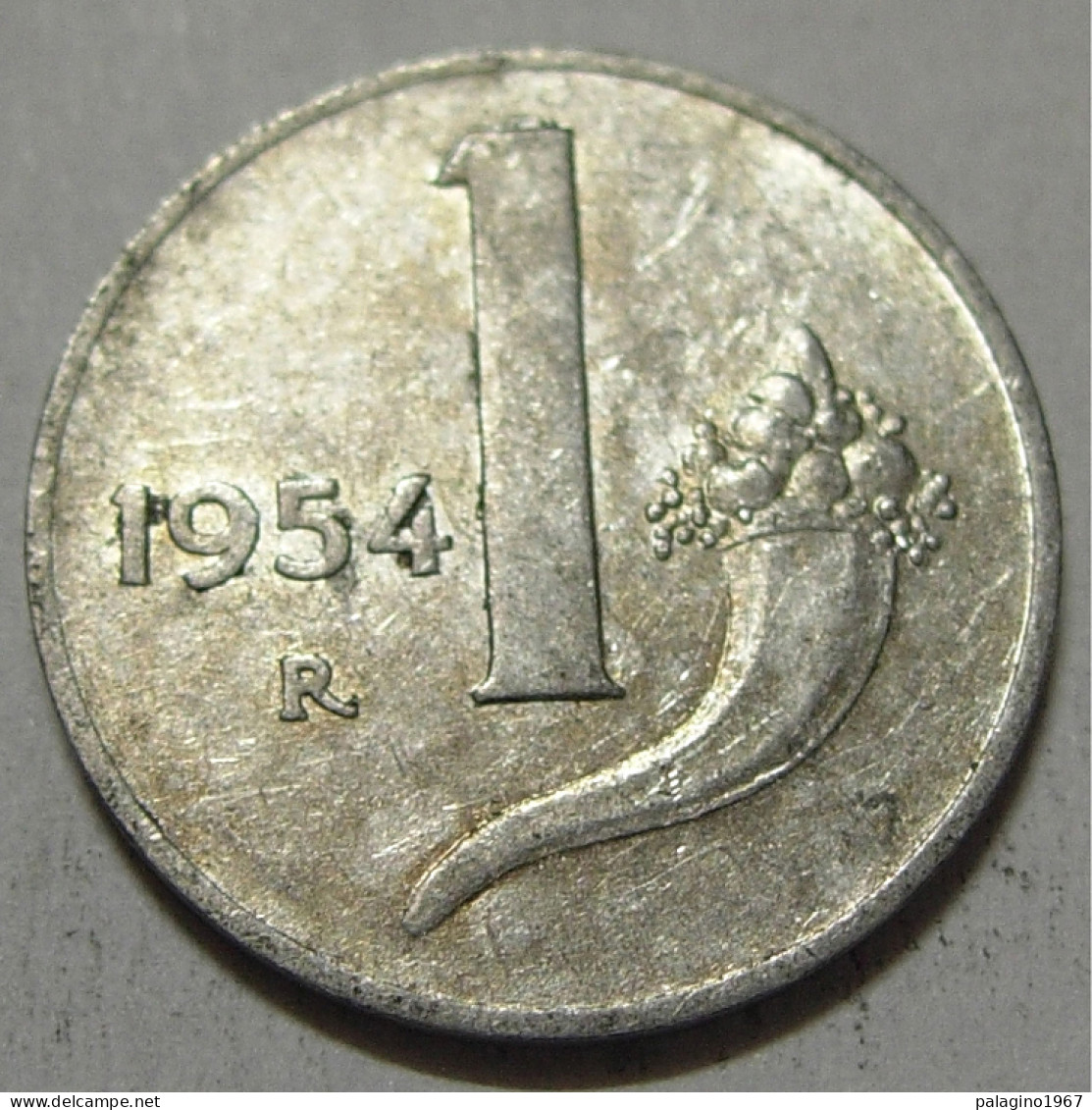 REPUBBLICA ITALIANA 1 Lira Cornucopia 1954 MB QBB  - 1 Lire