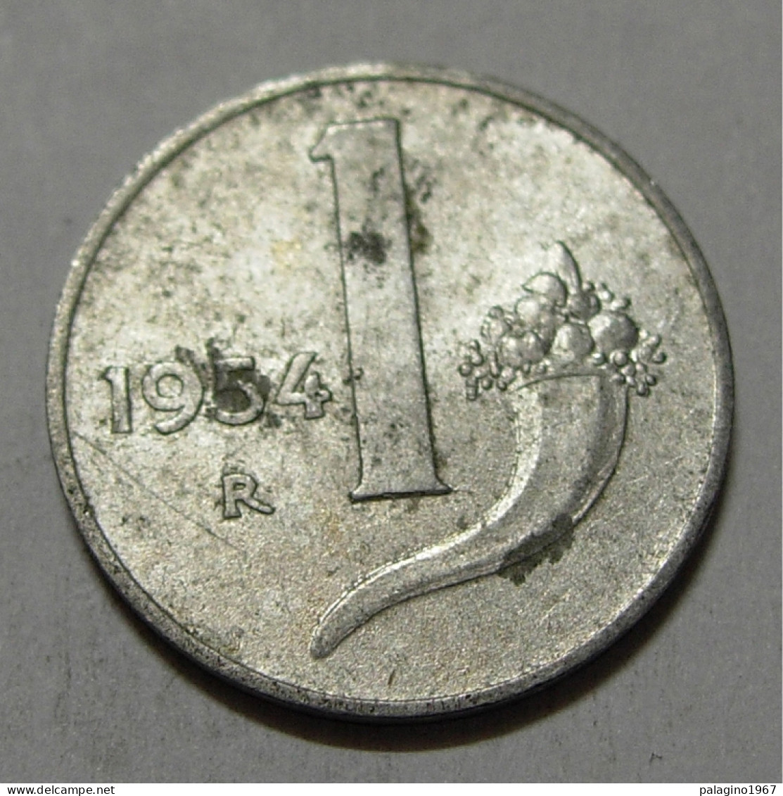 REPUBBLICA ITALIANA 1 Lira Cornucopia 1954 MB QBB  - 1 Lira