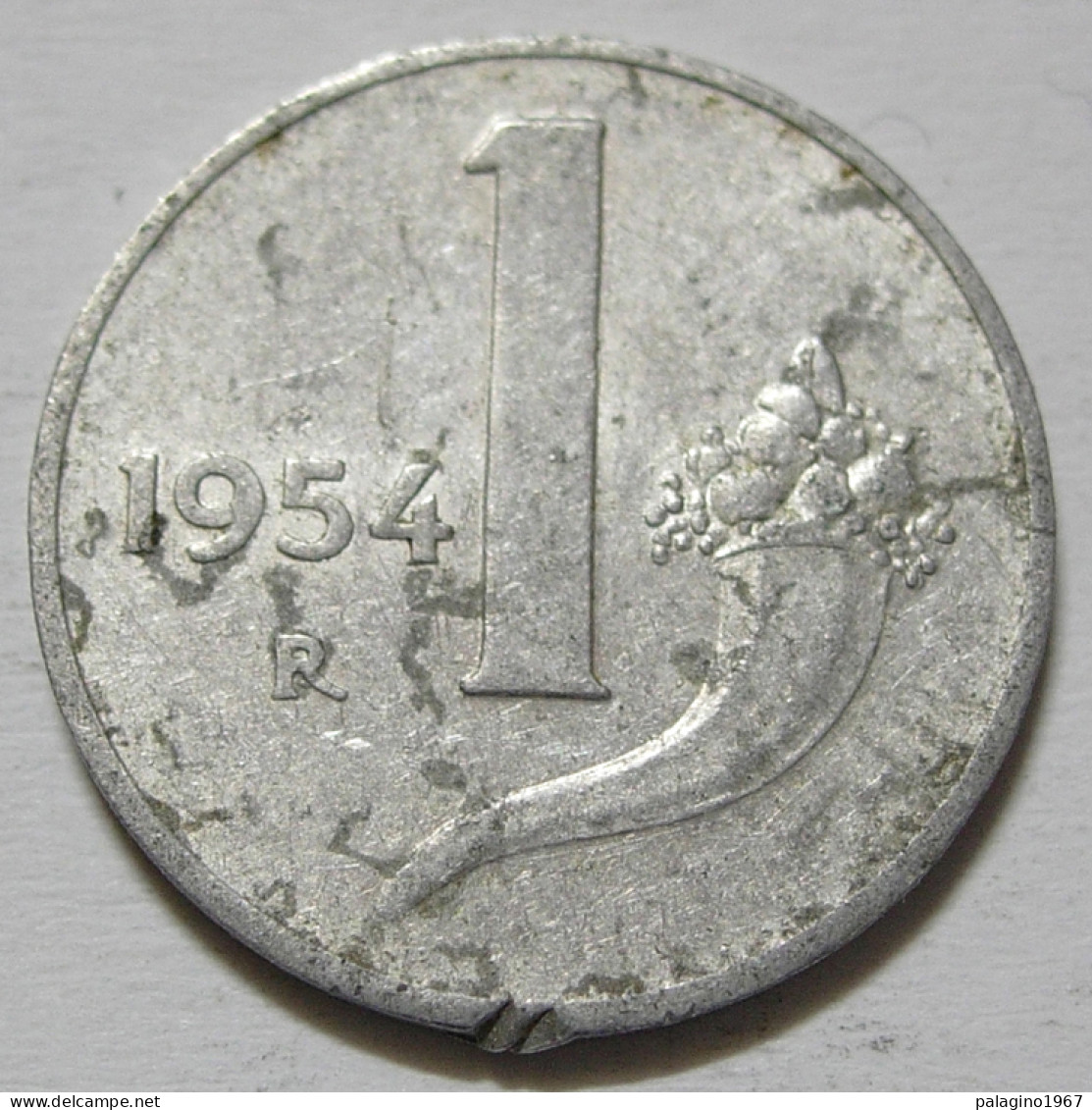 REPUBBLICA ITALIANA 1 Lira Cornucopia 1954 MB - 1 Lire