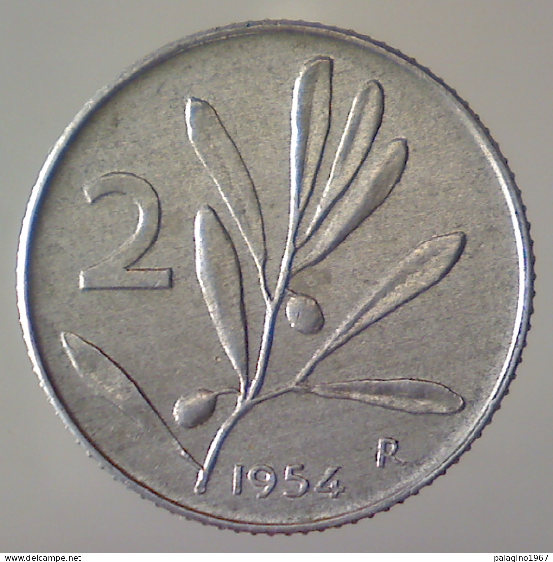 REPUBBLICA ITALIANA 2 Lire Olivo 1954 BB QSPL  - 2 Lire