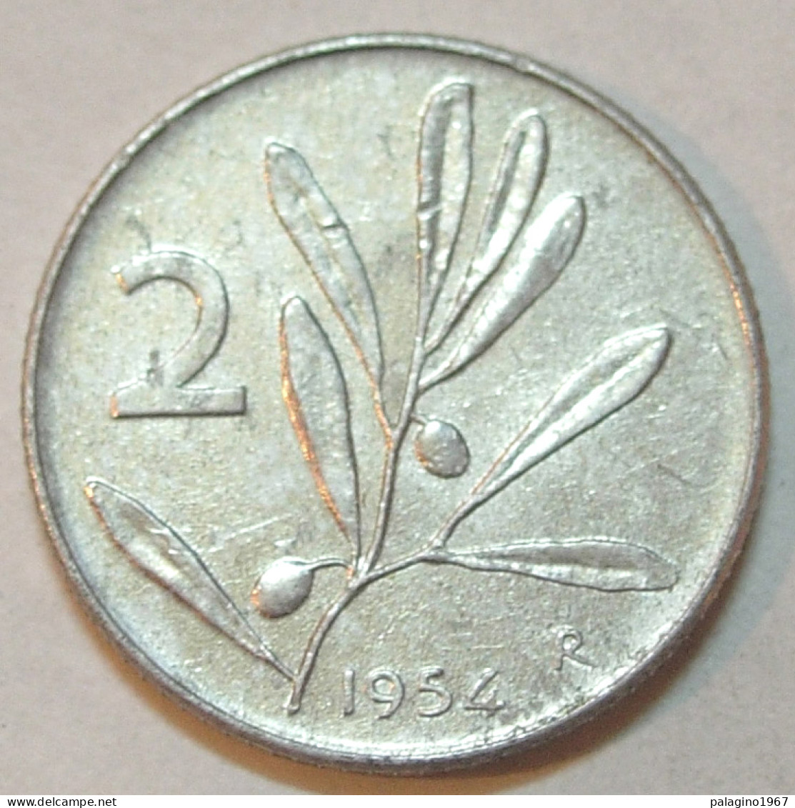 REPUBBLICA ITALIANA 2 Lire Olivo 1954 BB  - 2 Lire