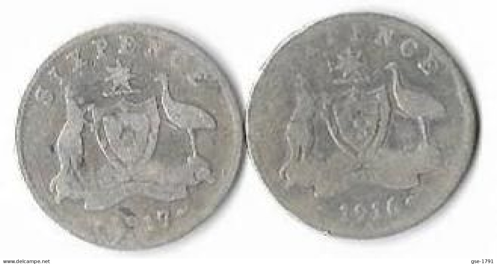 AUSTRALIE  GEORGES V  ,6 Pence,     Argent , Lot De 2 Monnaies 1916M, 1917M  TB - Ohne Zuordnung