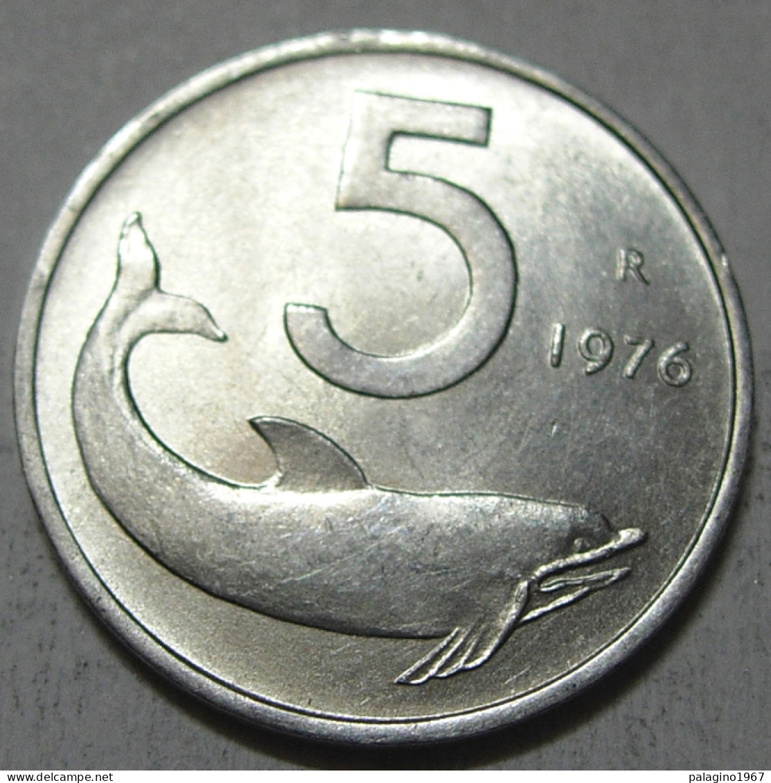 REPUBBLICA ITALIANA 5 Lire Delfino 1976 QFDC  - 5 Liras