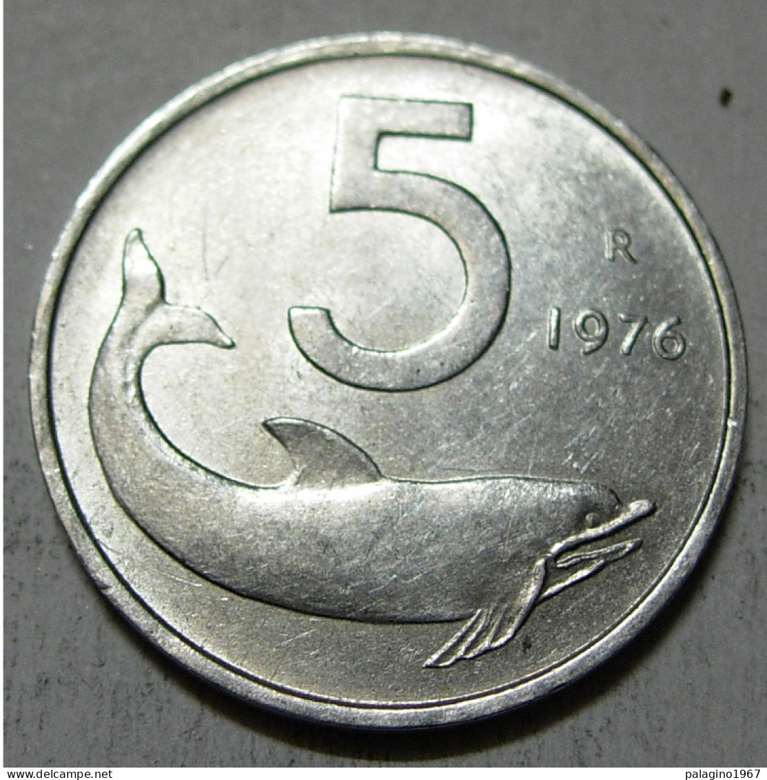 REPUBBLICA ITALIANA 5 Lire Delfino 1976 QFDC  - 5 Liras