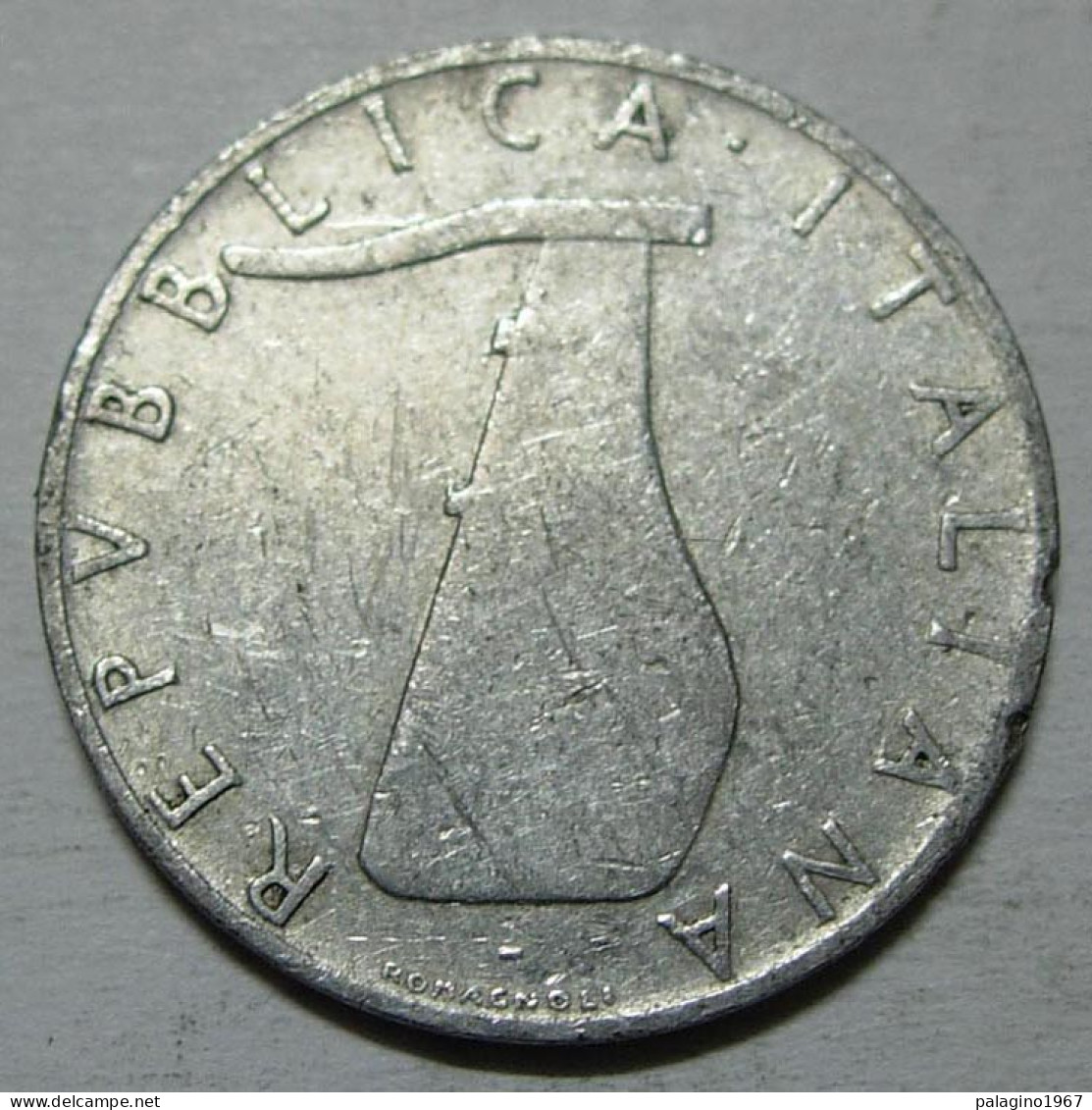 REPUBBLICA ITALIANA 5 Lire Delfino 1955 QBB  - 5 Liras