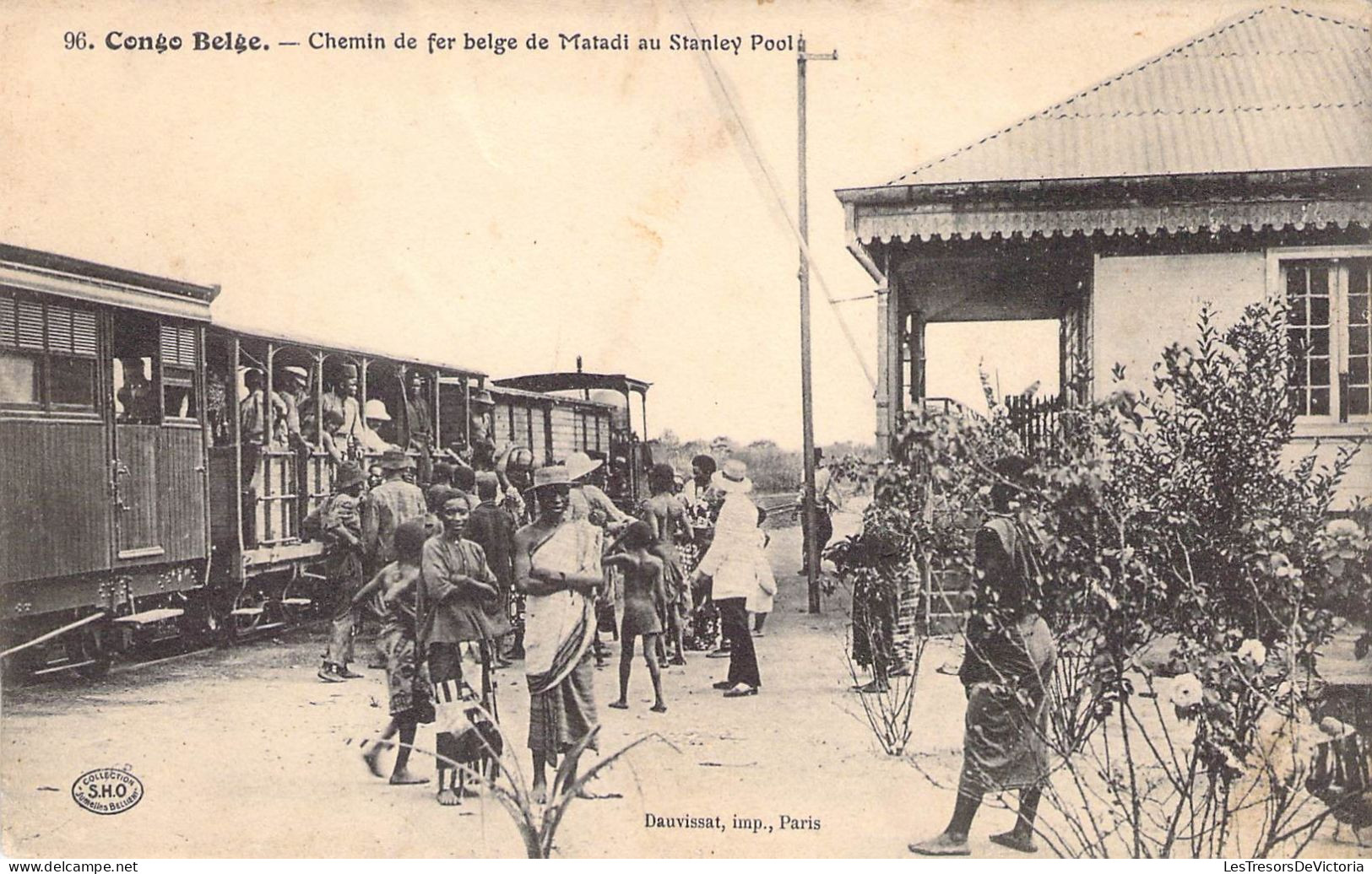 Congo Belge - Chemin De Fer Belge De Matadi Au Stanley Pool - Dauvissat - Animé - Train  - Carte Postale Ancienne - Belgisch-Congo