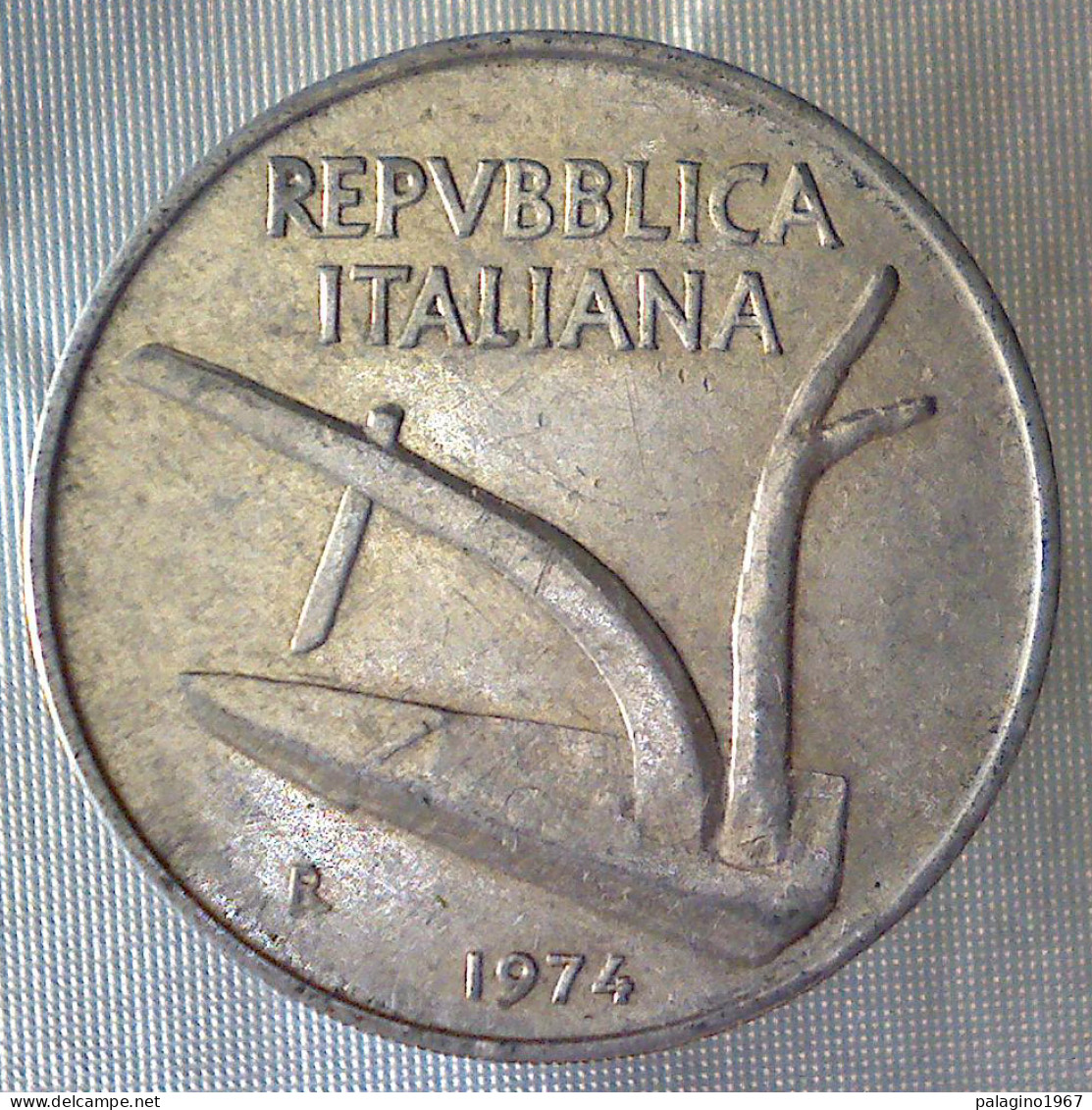 REPUBBLICA ITALIANA 10 Lire Spighe 1974 BB  - 10 Liras