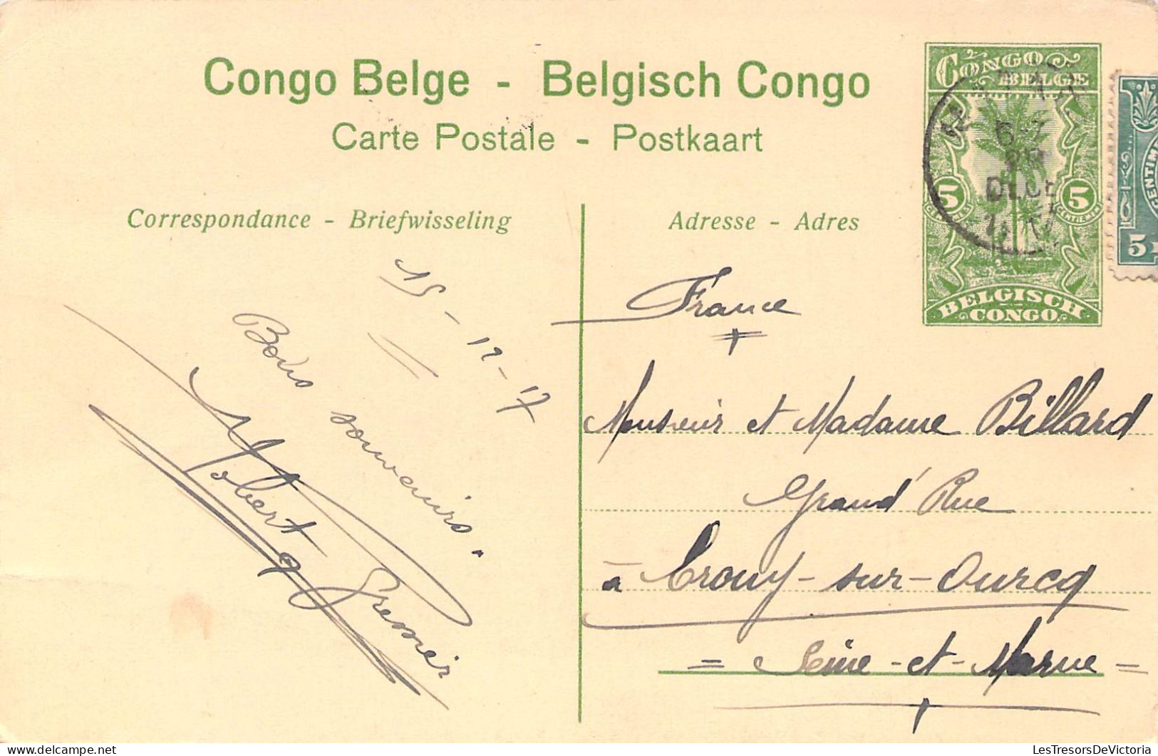 Congo Belge - Indigènes Rendant à Bord D'un Steamer Pour Vendre Leurs Produits - Carte Postale Ancienne - Belgian Congo