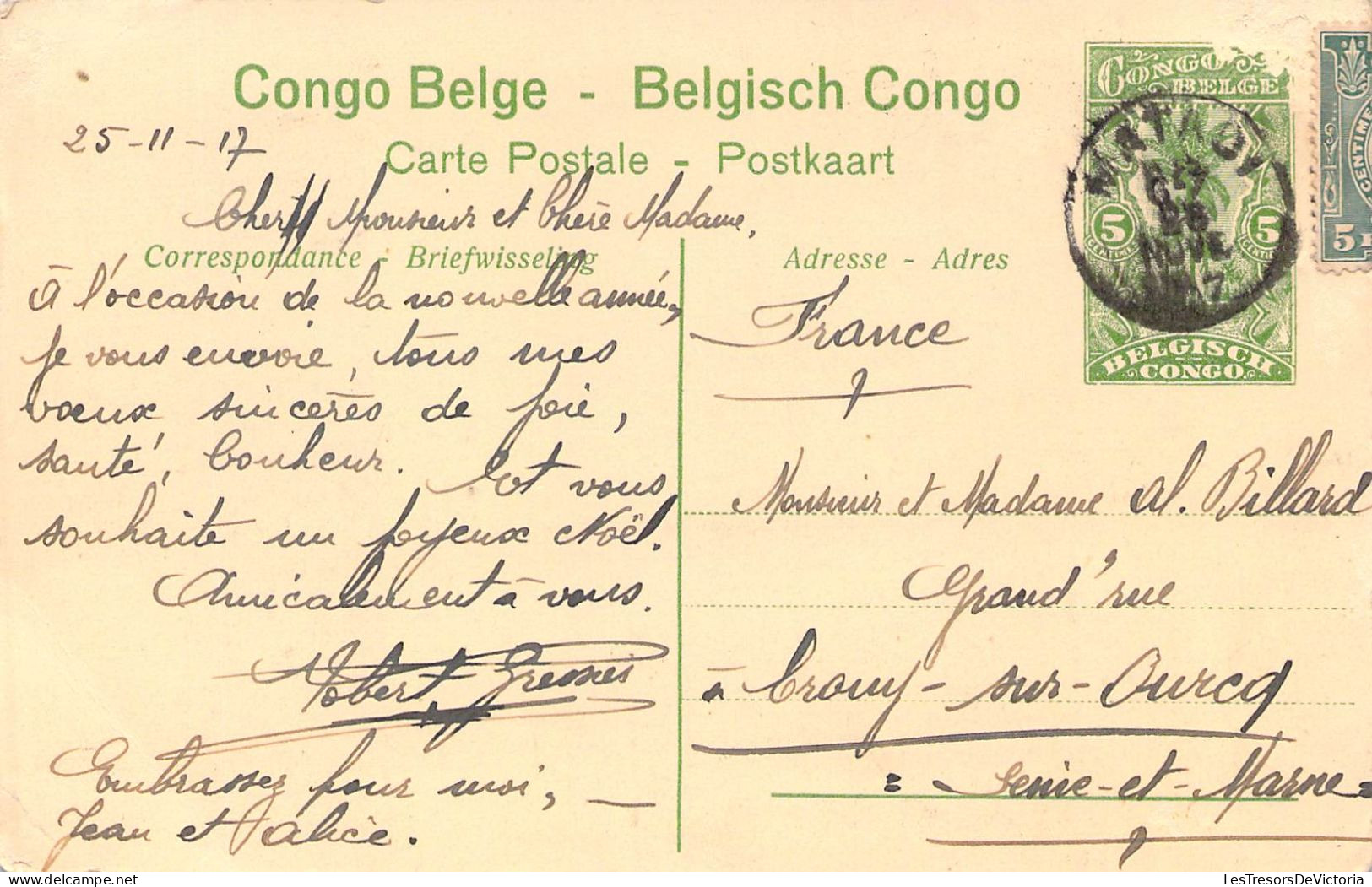 Congo Belge - Eléphant - Couché Au Sol - Indigènes - Carte Postale Ancienne - Belgian Congo