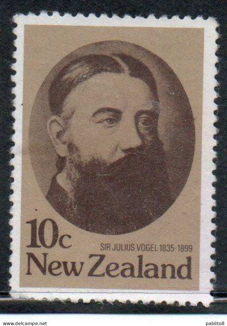 NEW ZEALAND NUOVA ZELANDA 1979 STATESMEN SIR JULIUS VOGEL 10c USED USATO OBLITERE' - Oblitérés