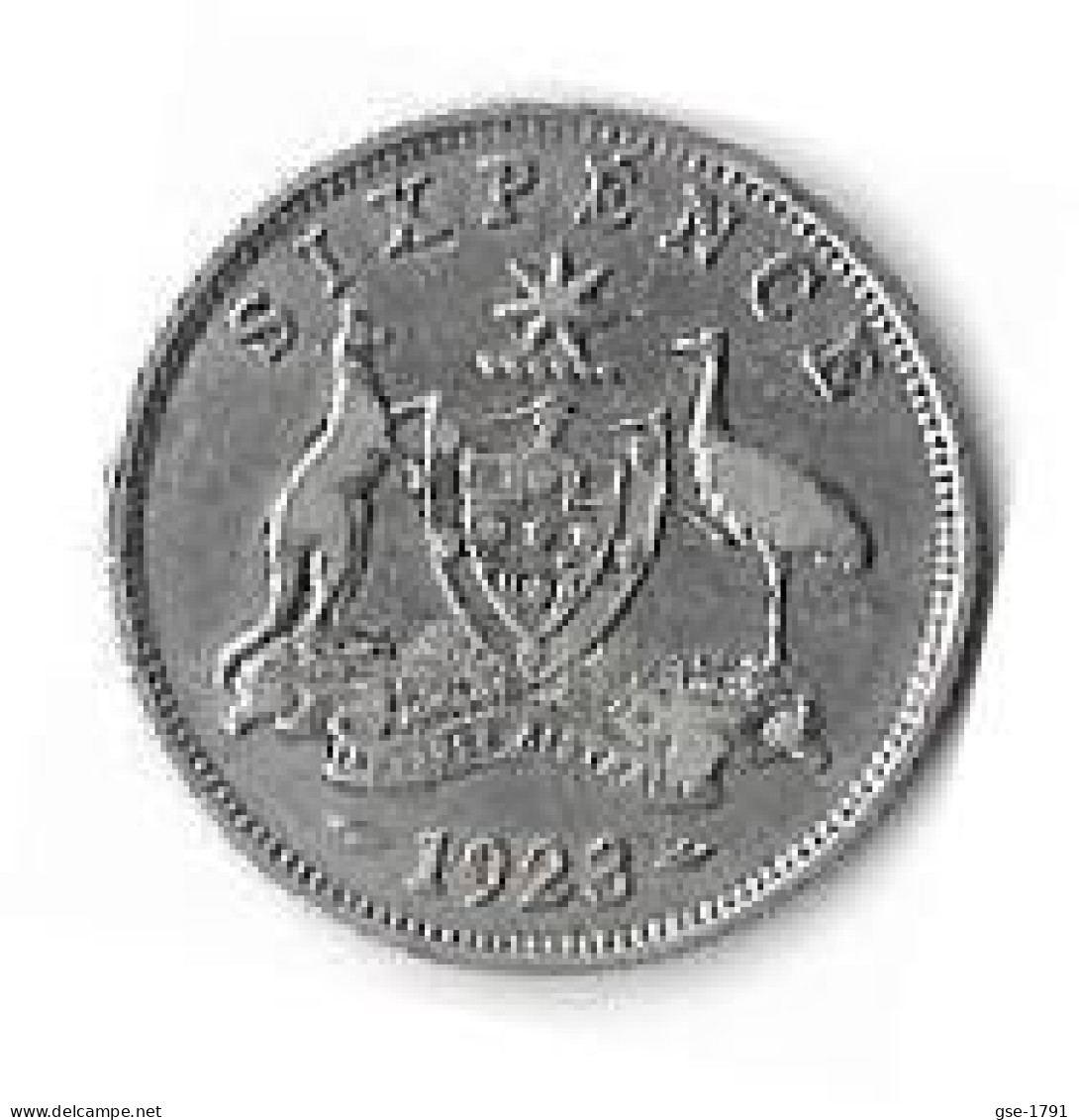 AUSTRALIE  GEORGES V  ,6 Pence,     Argent ,1923 TTB - Non Classés