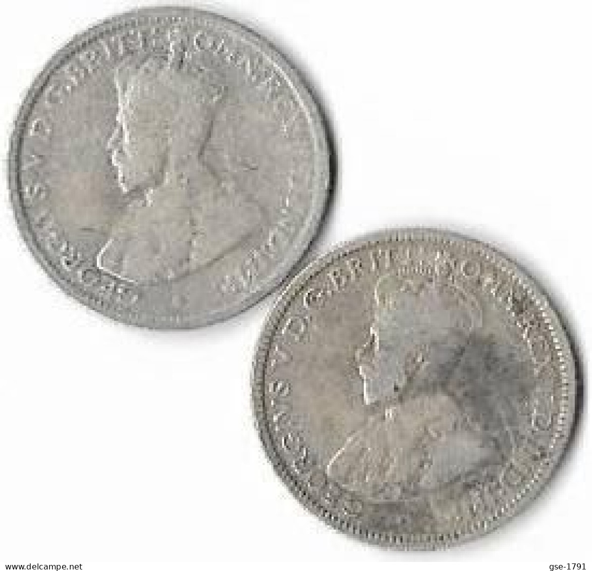 AUSTRALIE  GEORGES V  ,6 Pence,   Lot De 2,1925 & 1926  Argent , TTB - Non Classés