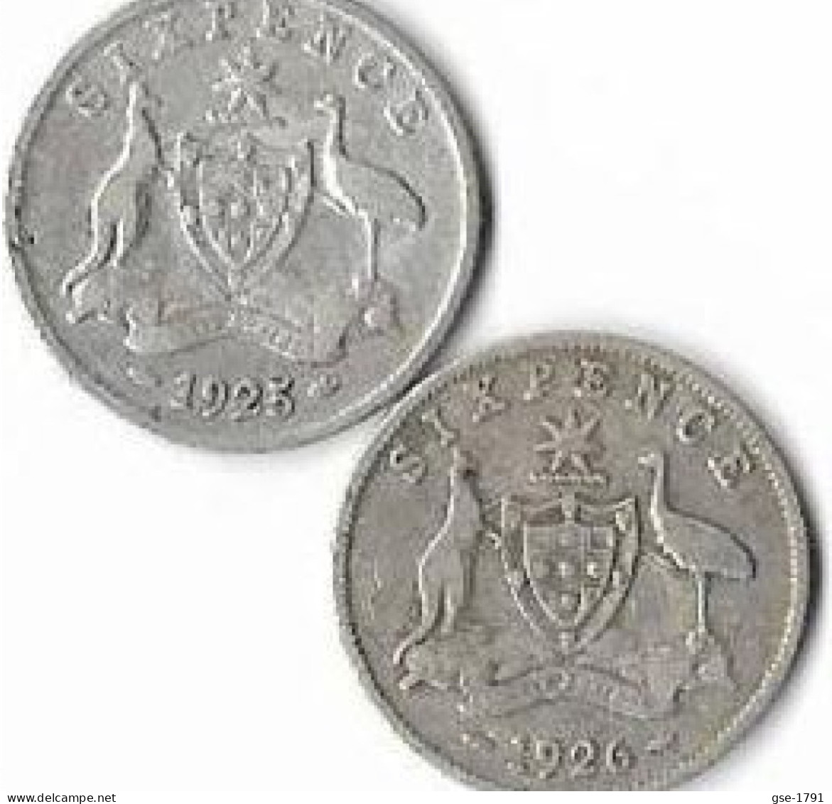 AUSTRALIE  GEORGES V  ,6 Pence,   Lot De 2,1925 & 1926  Argent , TTB - Non Classificati
