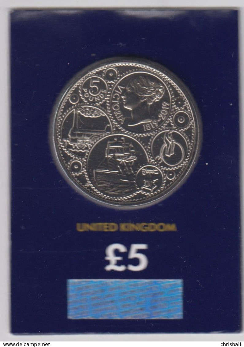 UK 2019 Queen Victoria Five Pound  - UNC Coin (Blue Card) - 50 Pence