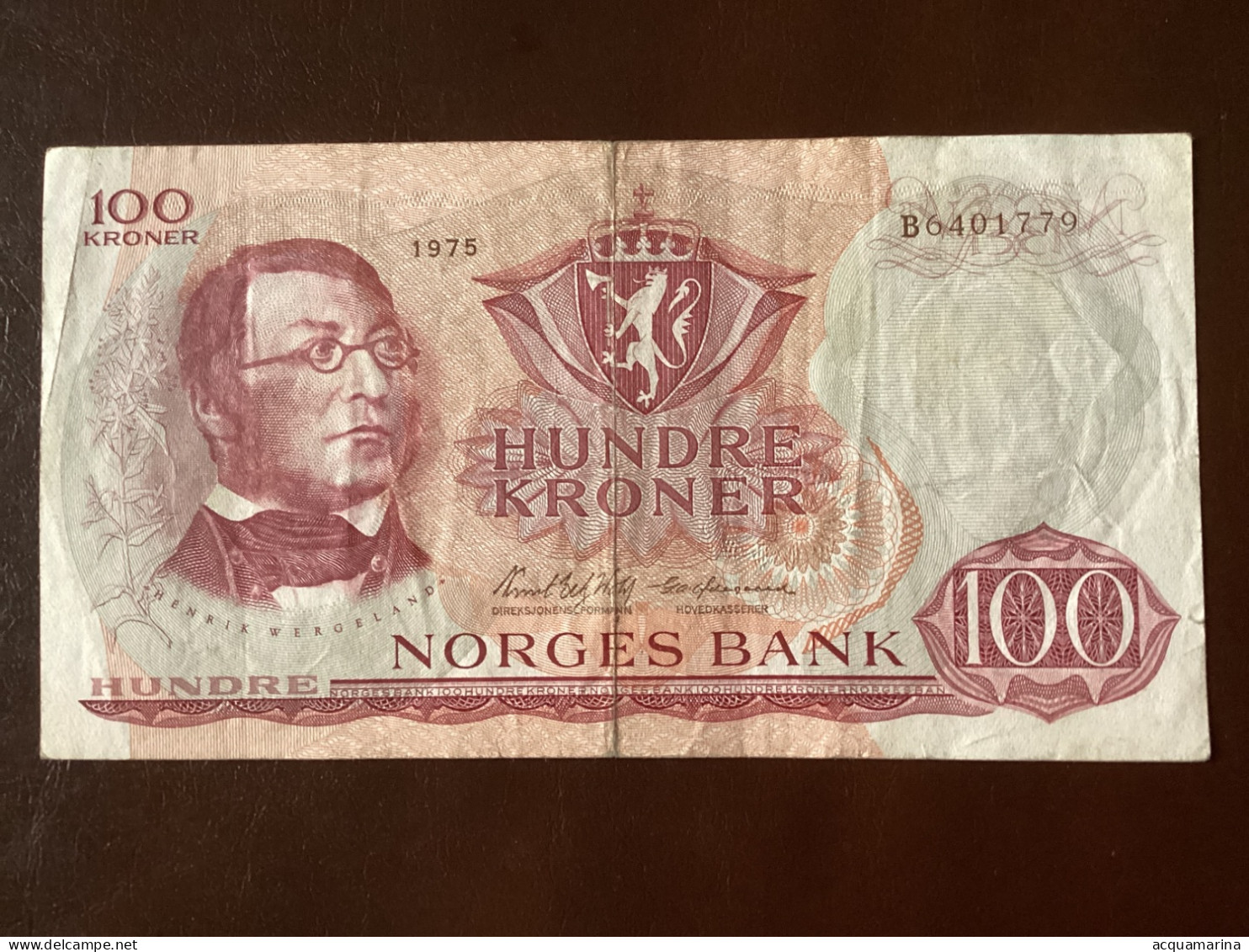 NORGES BANK - NORWAY - NORVEGIA 100 KRONER 1975 VG - Norway