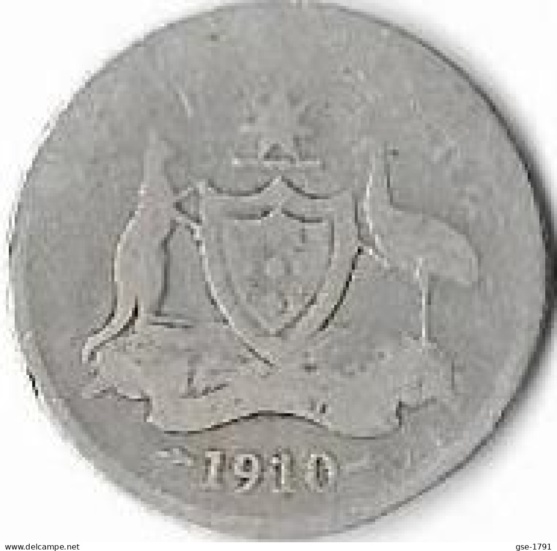 AUSTRALIE  EDOUARD VII ,1 Shilling 1910 (L)  Argent , - Zonder Classificatie
