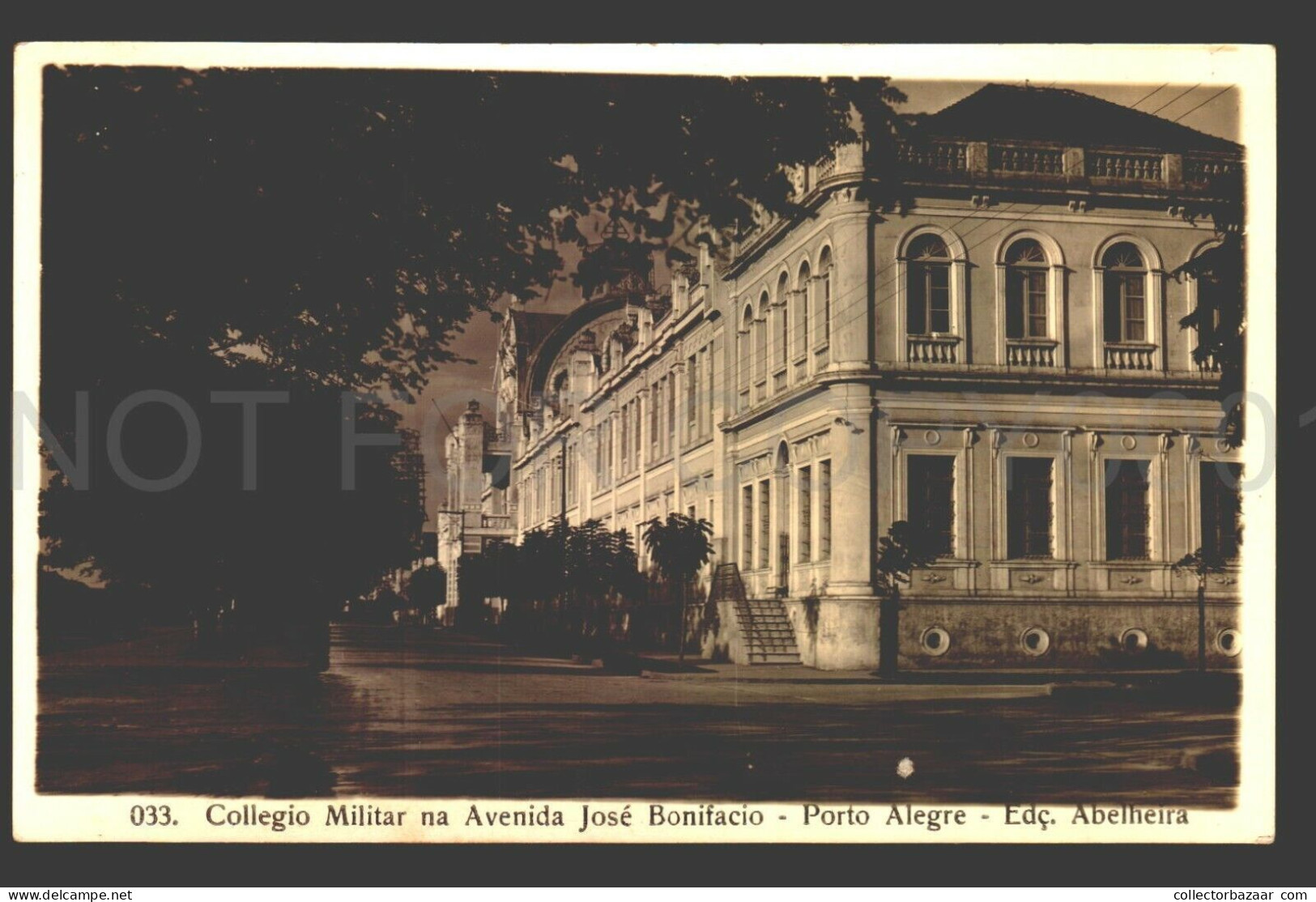 Military Brazil Porto Alegre Real Photo Original Postcard C1900 Edc. Abelheira - Porto Alegre