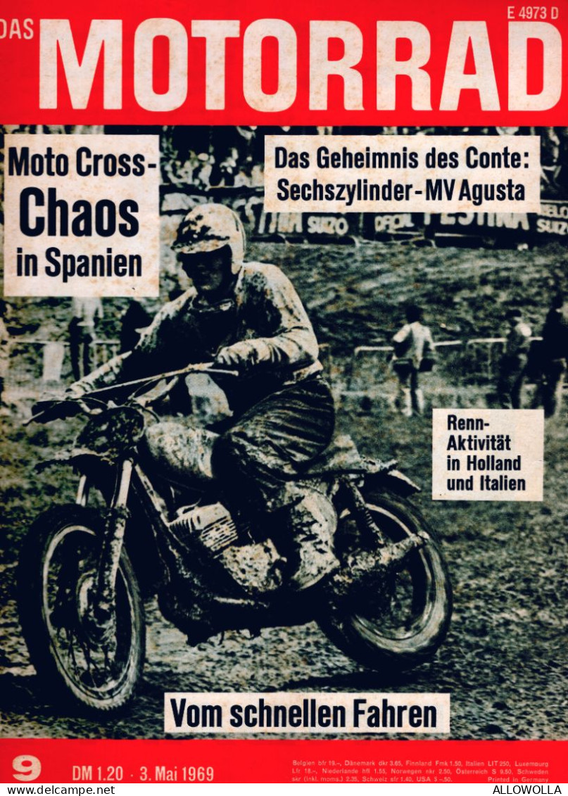 22006 " DAS MOTORRAD-NUMMER 9-3 MAI 1969-VON SEITE 319 BIS SEITE 362 + 4 DES COVERS " - Sonstige & Ohne Zuordnung