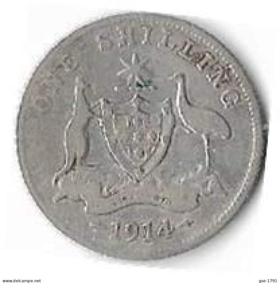 AUSTRALIE  GEORGES V ,1 Shilling 1914 (L)  Argent , - Ohne Zuordnung