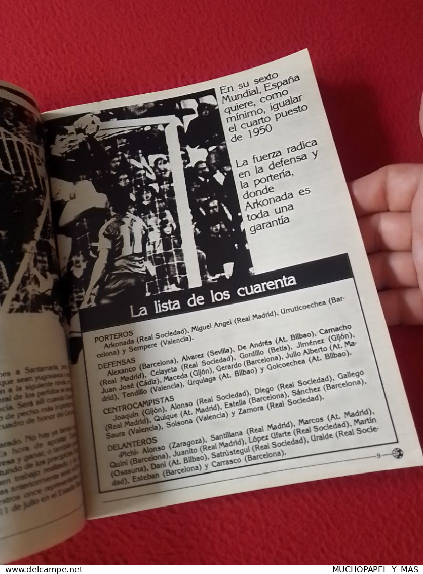 ANTIGUA REVISTA MAGAZINE FÚTBOL 24 SELECCIONES DE ORO ESPAÑA 82 Nº 24 ESPAÑA ARCONADA ETC..1982 VER. SOCCER FOOTBALL.... - [4] Themes