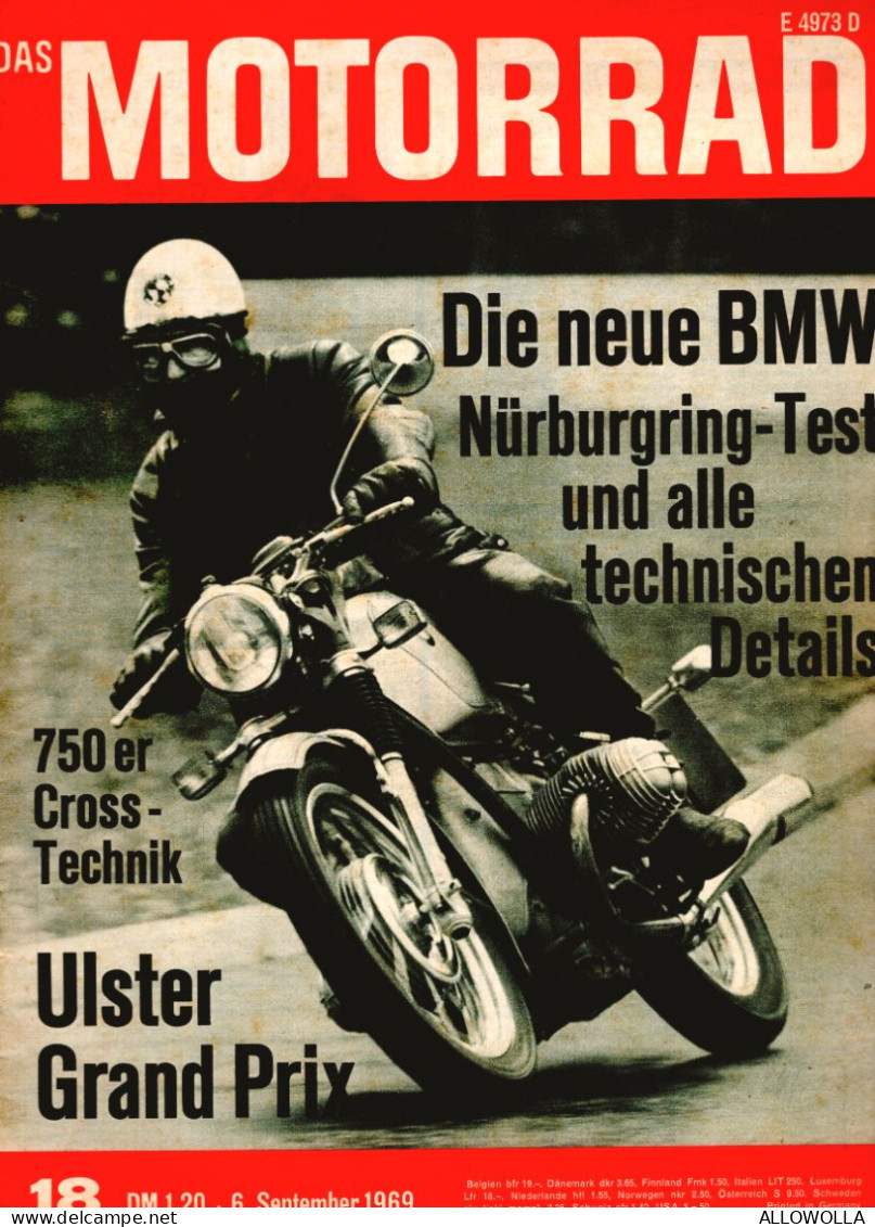 22009 " DAS MOTORRAD-NUMMER 18-6 SEPTEMBER 1969-VON SEITE 707 BIS SEITE 742 + 4 DES COVERS " - Other & Unclassified