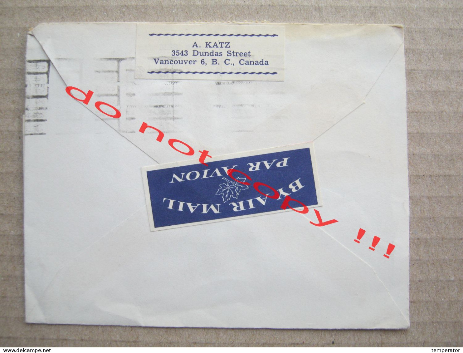 Canada / By Air Mail, Par Avion VANCOUVER B.C. ( 1963 ) Cover To Wien, Austria - Luchtpost