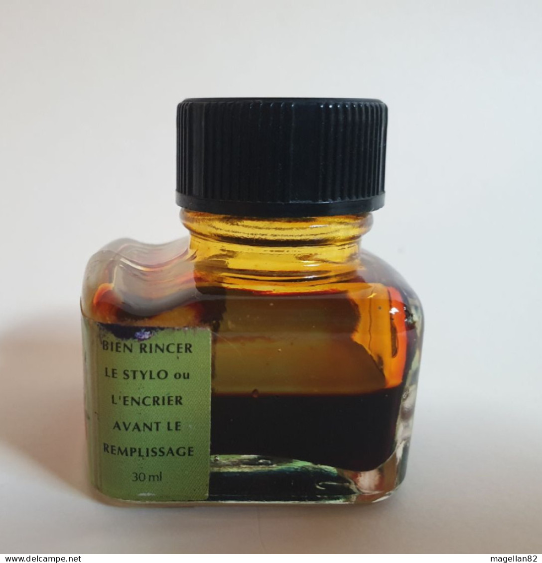 Ancien Petit Flacon Encrier HERBIN Couleur Orange Indien - Tintenfässer