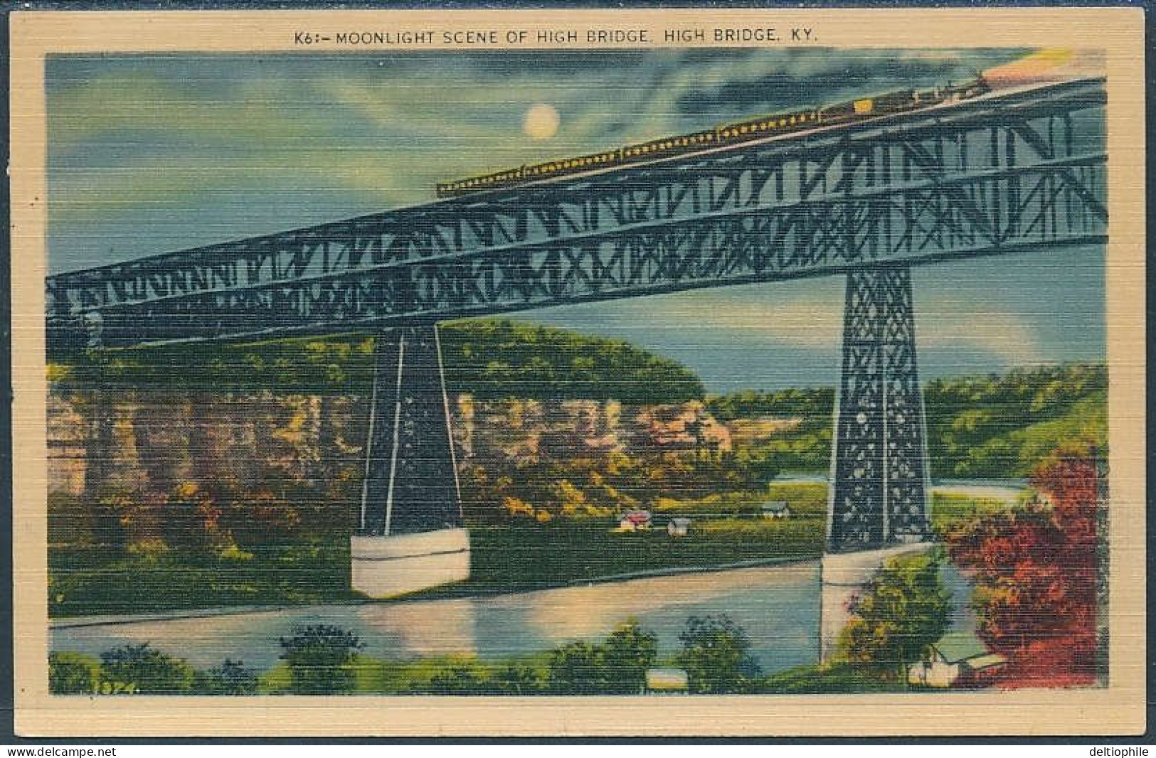 Moonlight Scene Of High Bridge, KY. / Prexie - Posted 1949 - Other & Unclassified