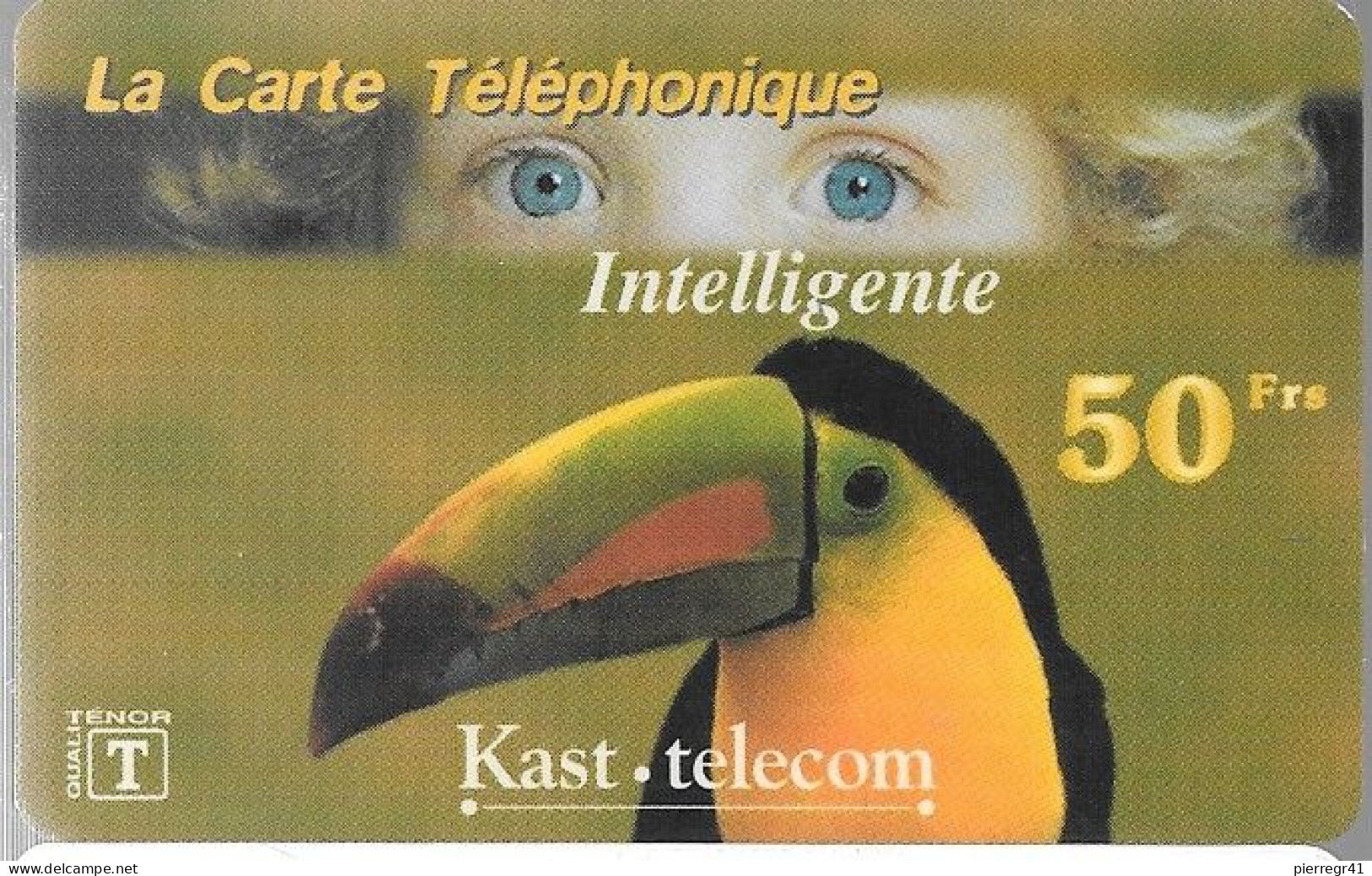 CARTE-PREPAYEE-KAST-50F-TOUCAN-Exp 07/2000-Gratté-TBE - Papageien