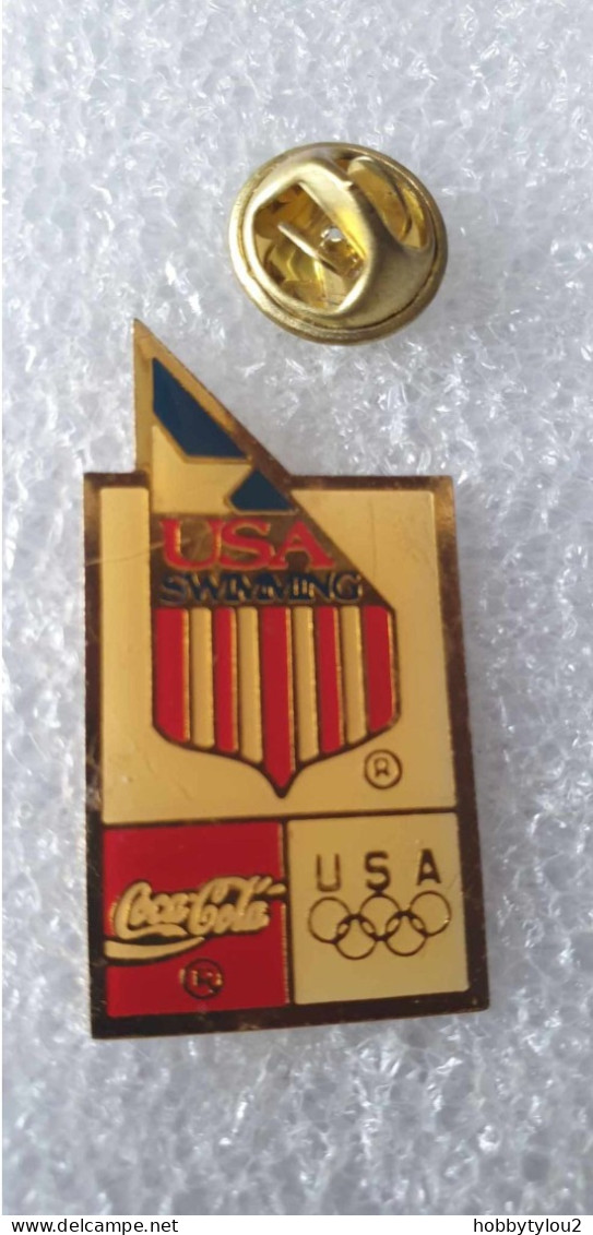 Pin's USA Swimming Coca-Cola USA - Coca-Cola