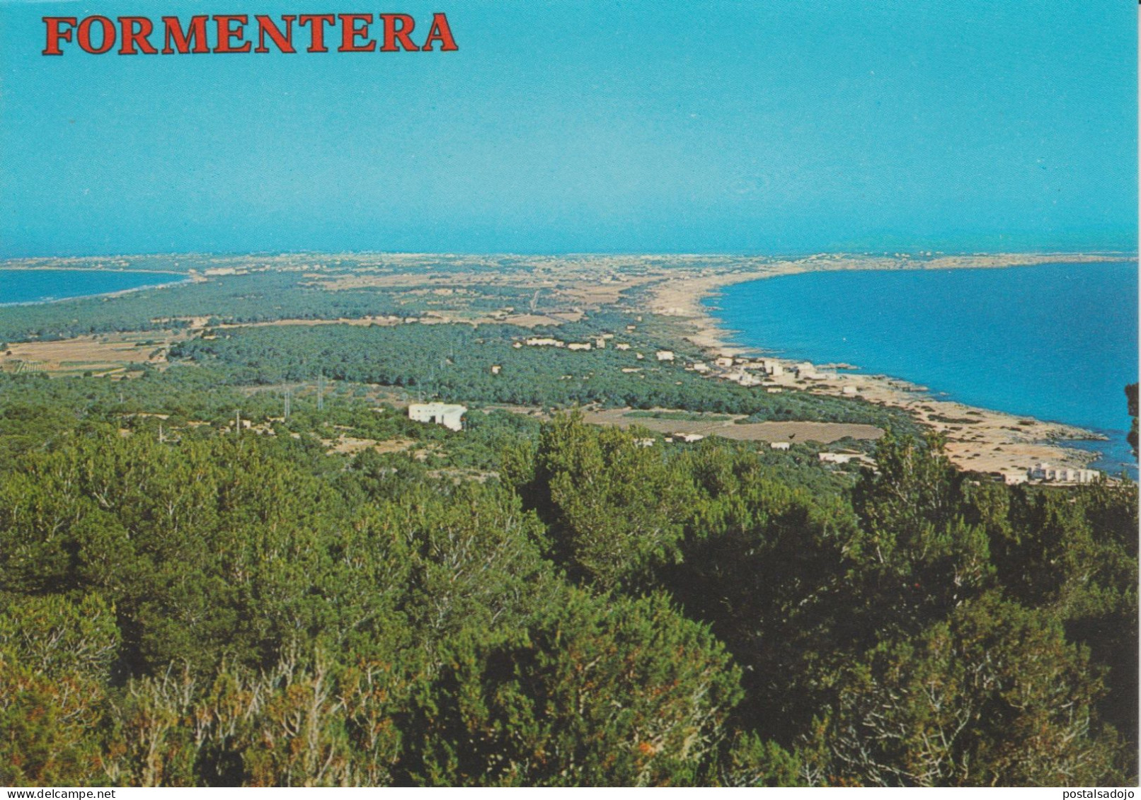 (X468) FORMENTERA. VISTA GENERAL DESDE EL MIRADOR ... UNUSED - Formentera