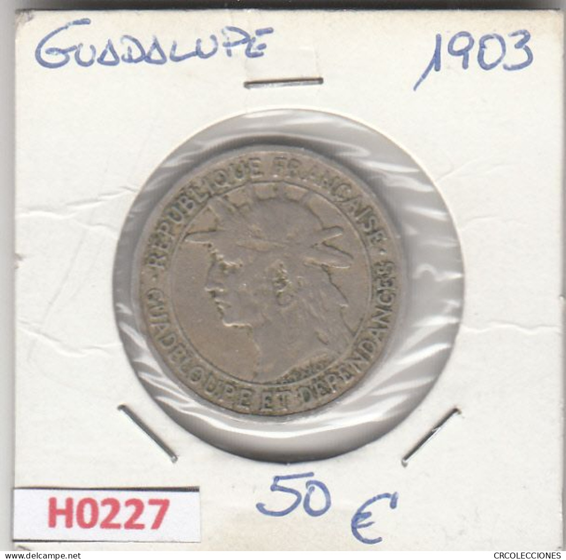 H0227 MONEDA GUADALUPE 1 FRANCO 1902 BC - Andere - Amerika