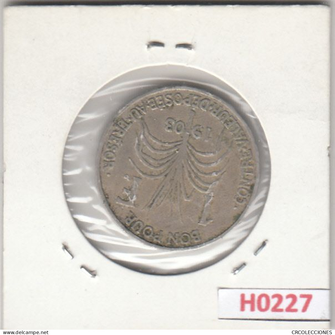 H0227 MONEDA GUADALUPE 1 FRANCO 1902 BC - Other - America