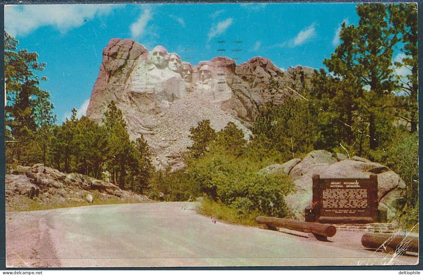 Mt. Rushmore National Memorial, Black Hills, So. Dak. - Posted 1958 - Mount Rushmore