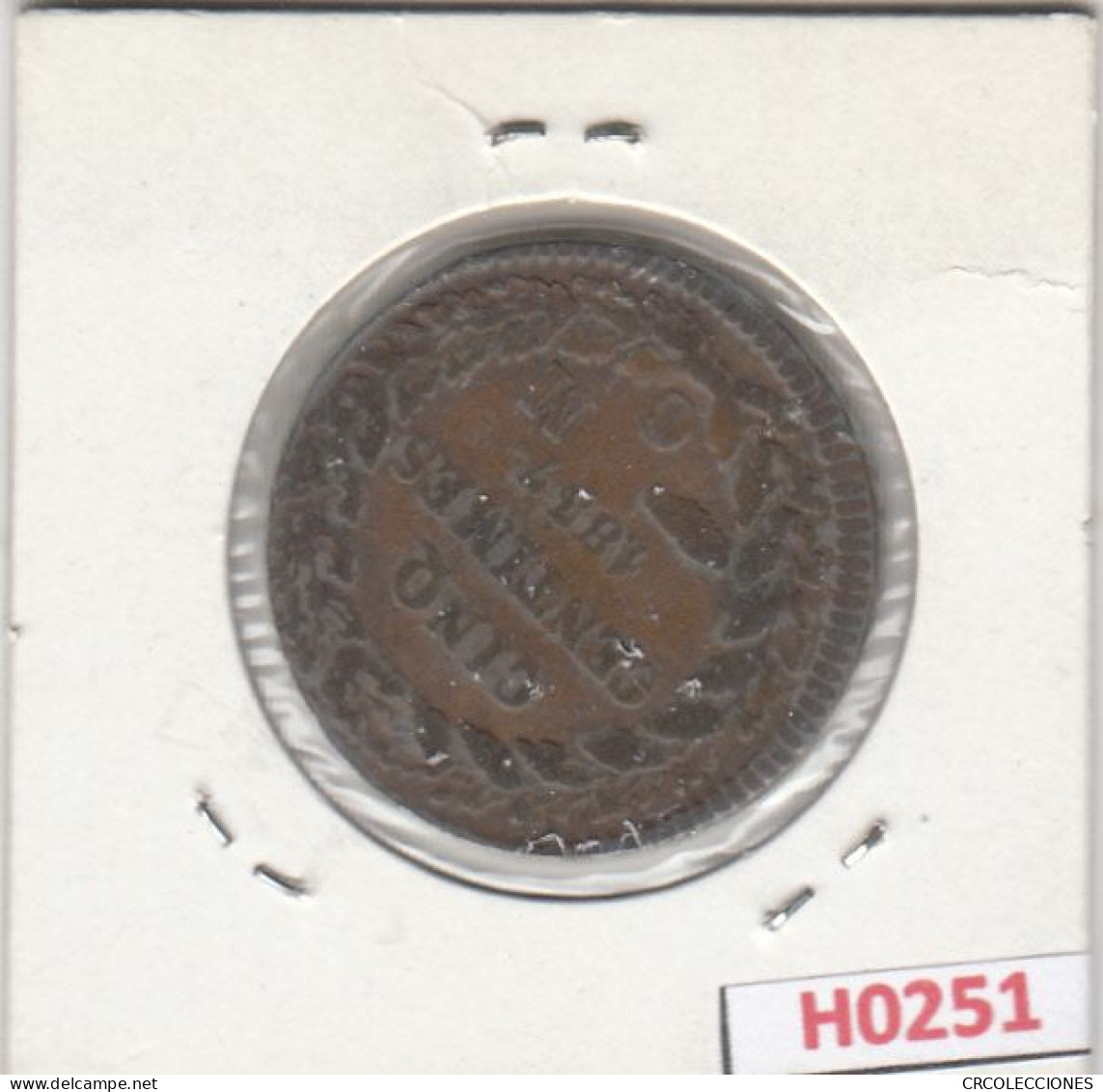 H0251 MONEDA MONACO 5 CENTIMOS 1837 BC - 1819-1922 Honoré V, Charles III, Albert I